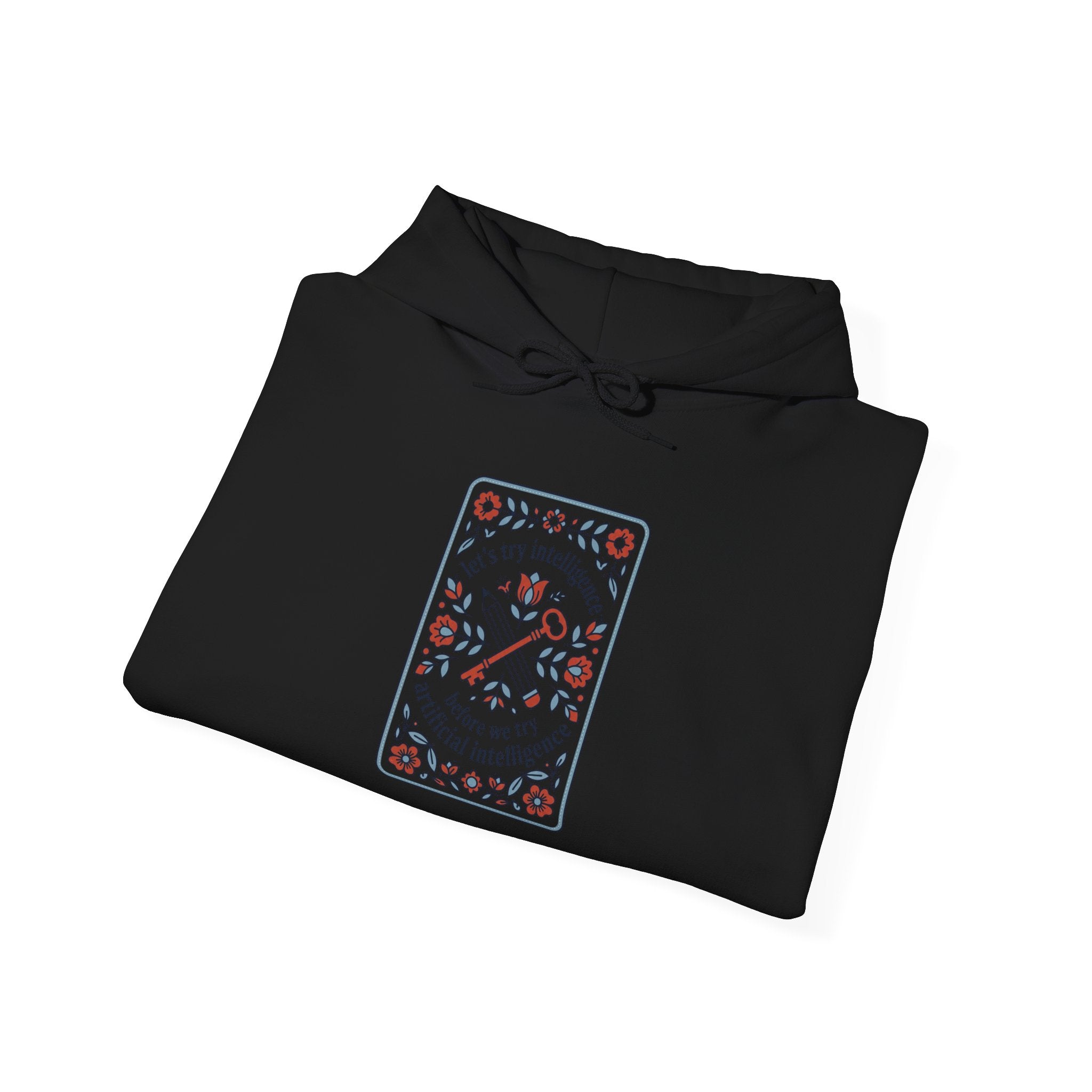 Floral try intelligence Unisex Heavy Blend™ Hooded Sweatshirt
