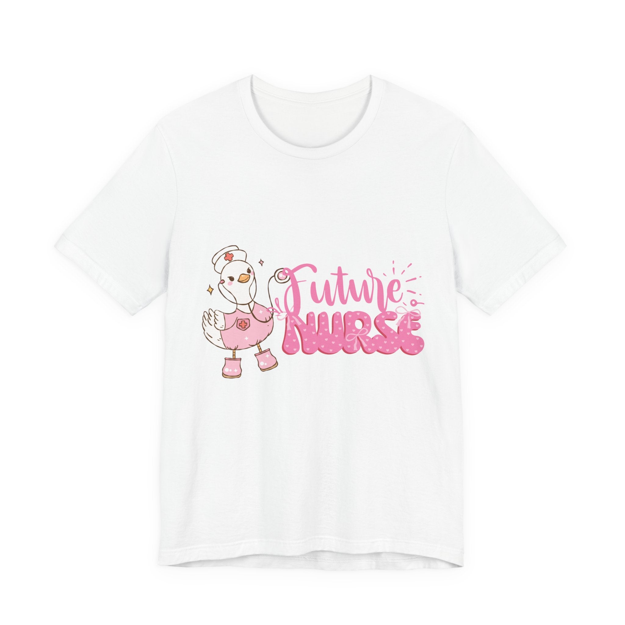 Future Nurse T‑Shirt — Cute Pink Nurse Duck Graphic Tee for Nursing Students