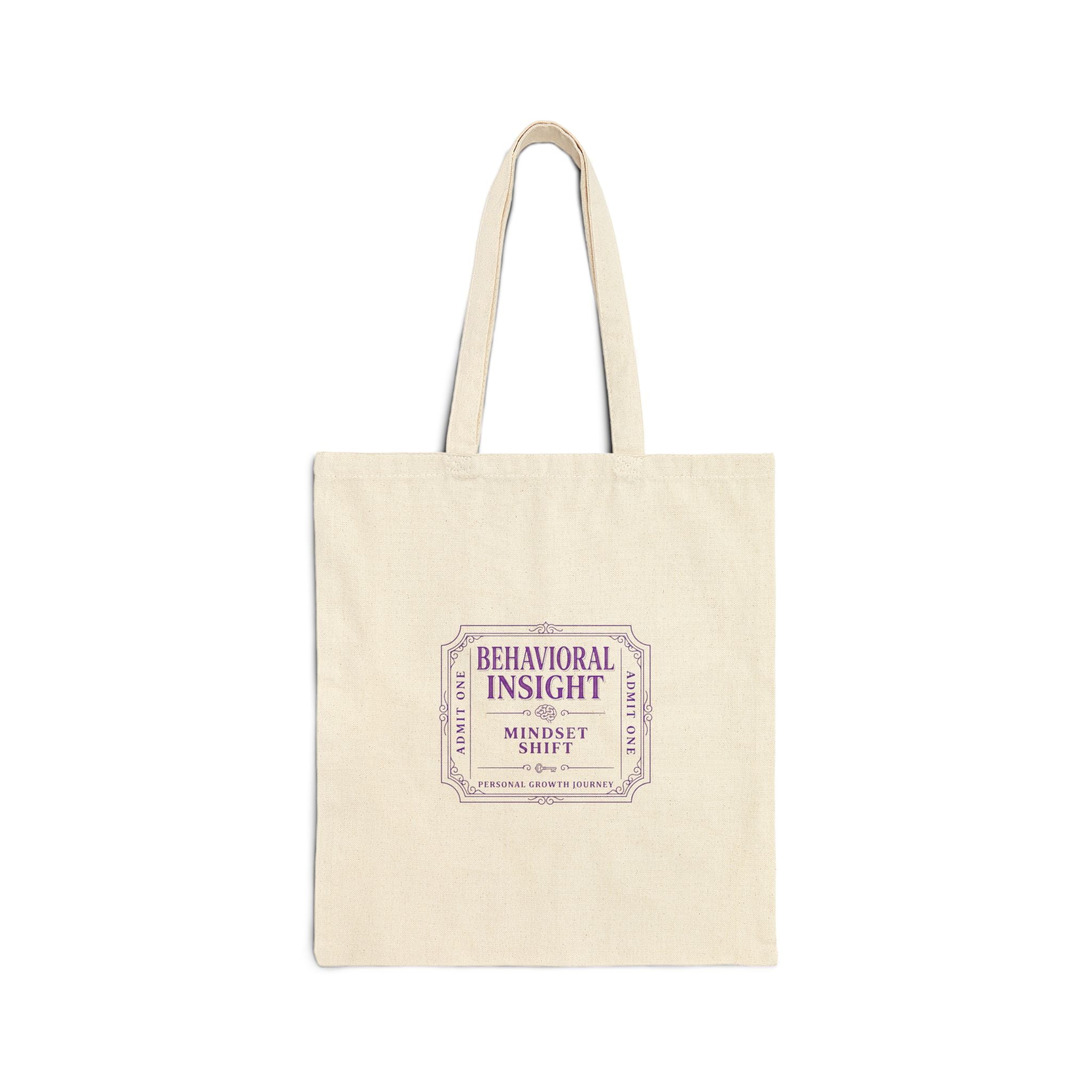 Tote Bag — "Behavioral Insight" Mindset Shift Canvas Tote