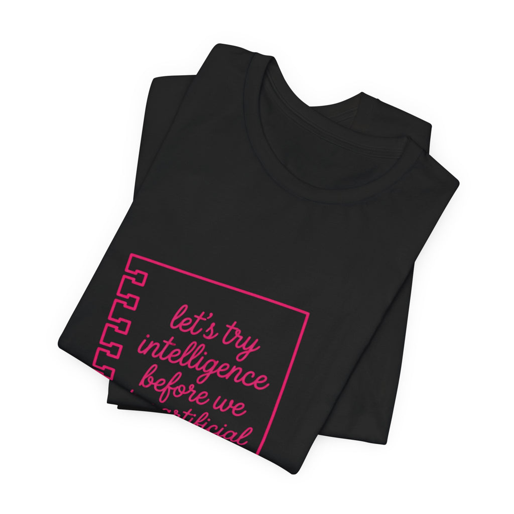 Notebook try intelligence Unisex Jersey Short Sleeve Tee