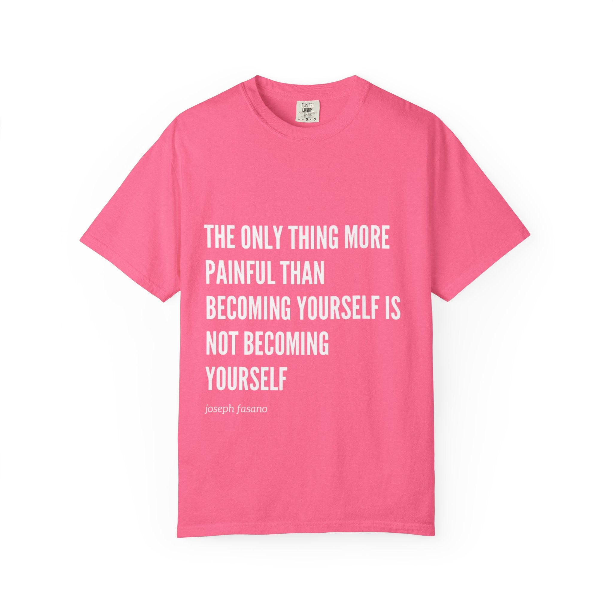 the only thing more painful than becoming yourself is not becoming yourself