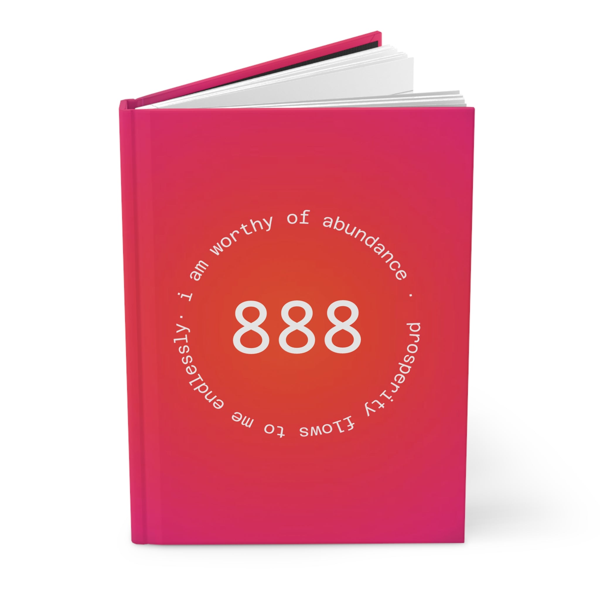 888 Abundance Journal — Hardcover Matte Gratitude & Prosperity Notebook
