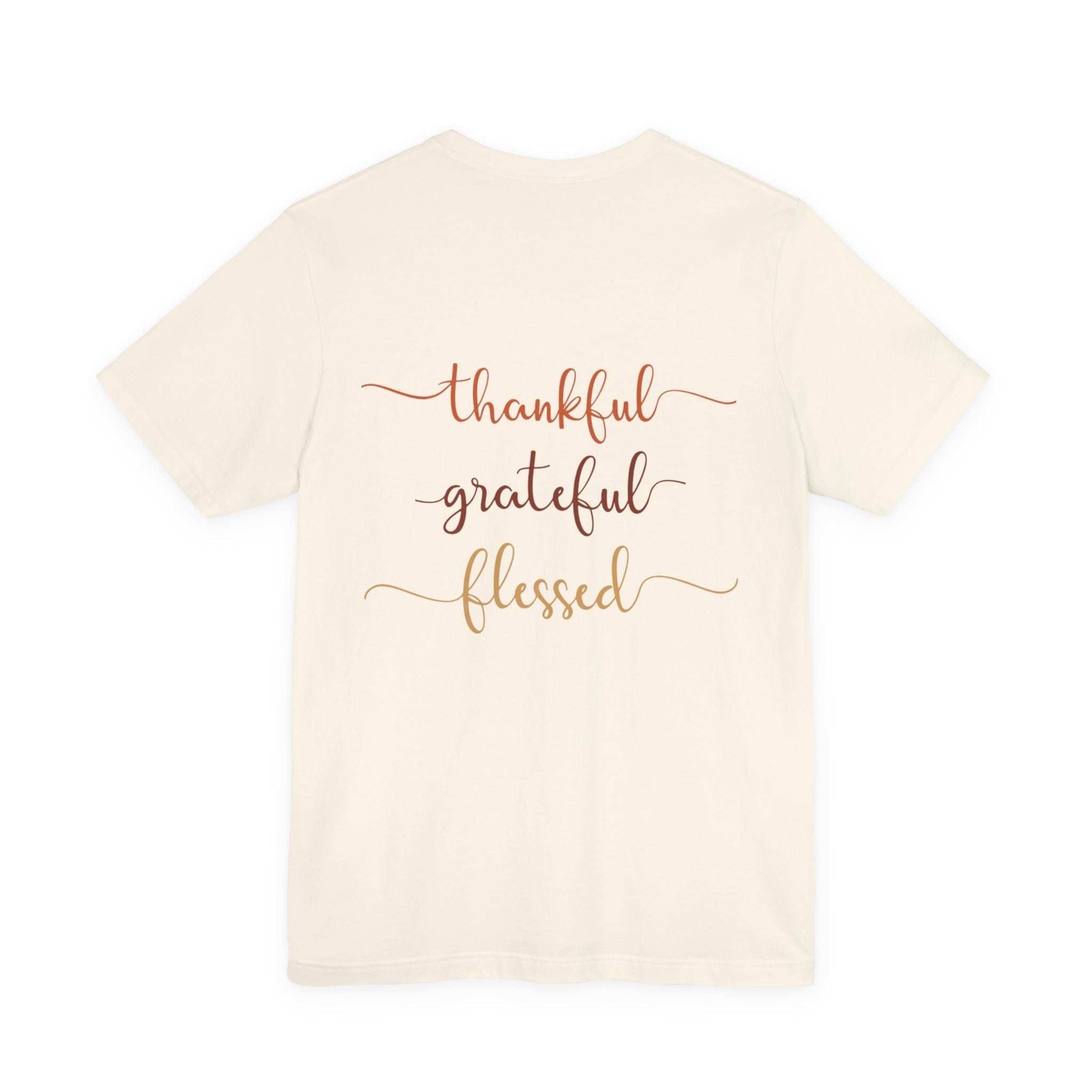 Thankful Grateful Blessed Tee — Autumn Bow Fall Thanksgiving Shirt