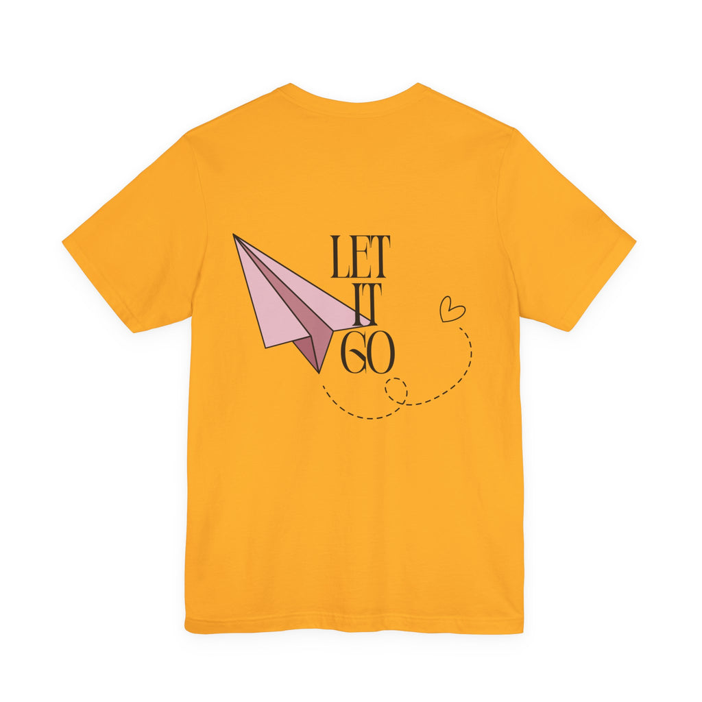 Let It Go Tee — Pink Paper Airplane Graphic T-Shirt