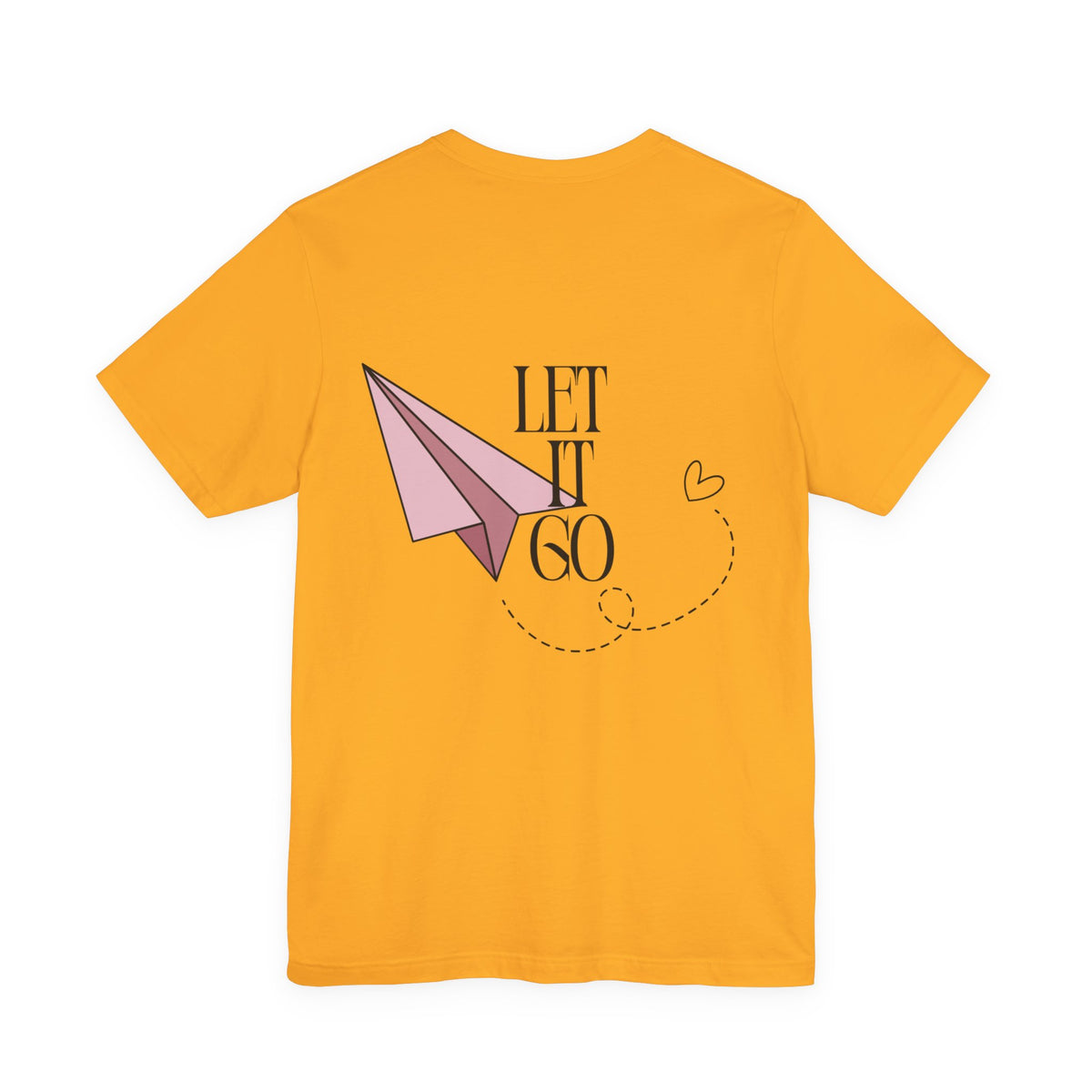 Let It Go Tee — Pink Paper Airplane Graphic T-Shirt
