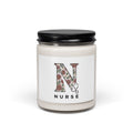 Floral N Nurse Candle | Soy Jar Candle, Retro Floral Medical Design