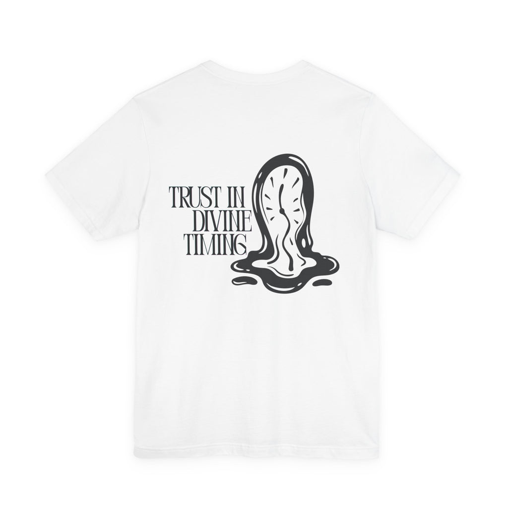 Trust In Divine Timing T-Shirt — Melting Clock Graphic Tee