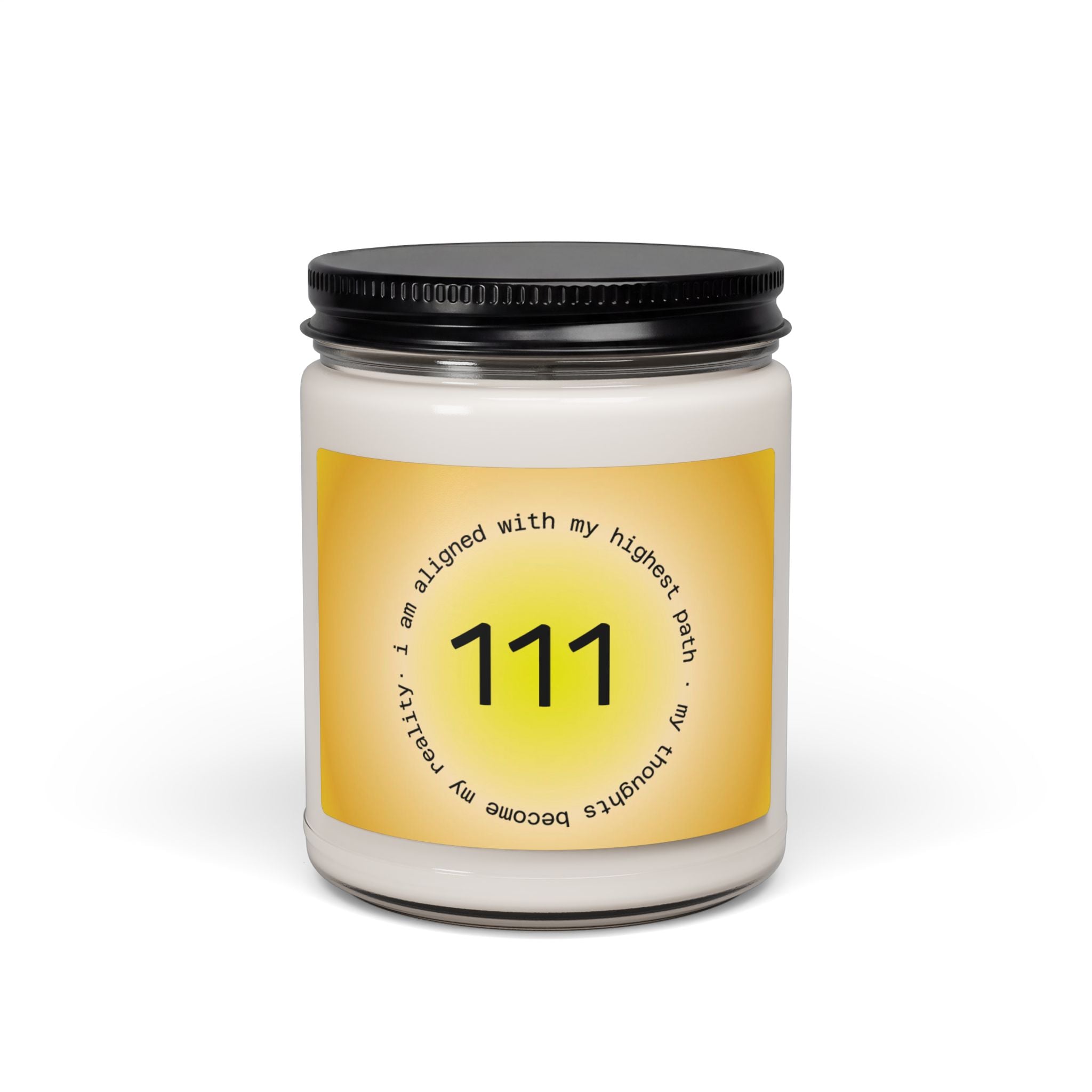 111 Affirmation Soy Candle — 9oz Scented Jar for Meditation & Manifestation