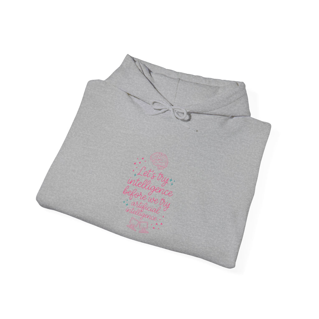 Brainy try intelligence Unisex Heavy Blend™ Hooded Sweatshirt