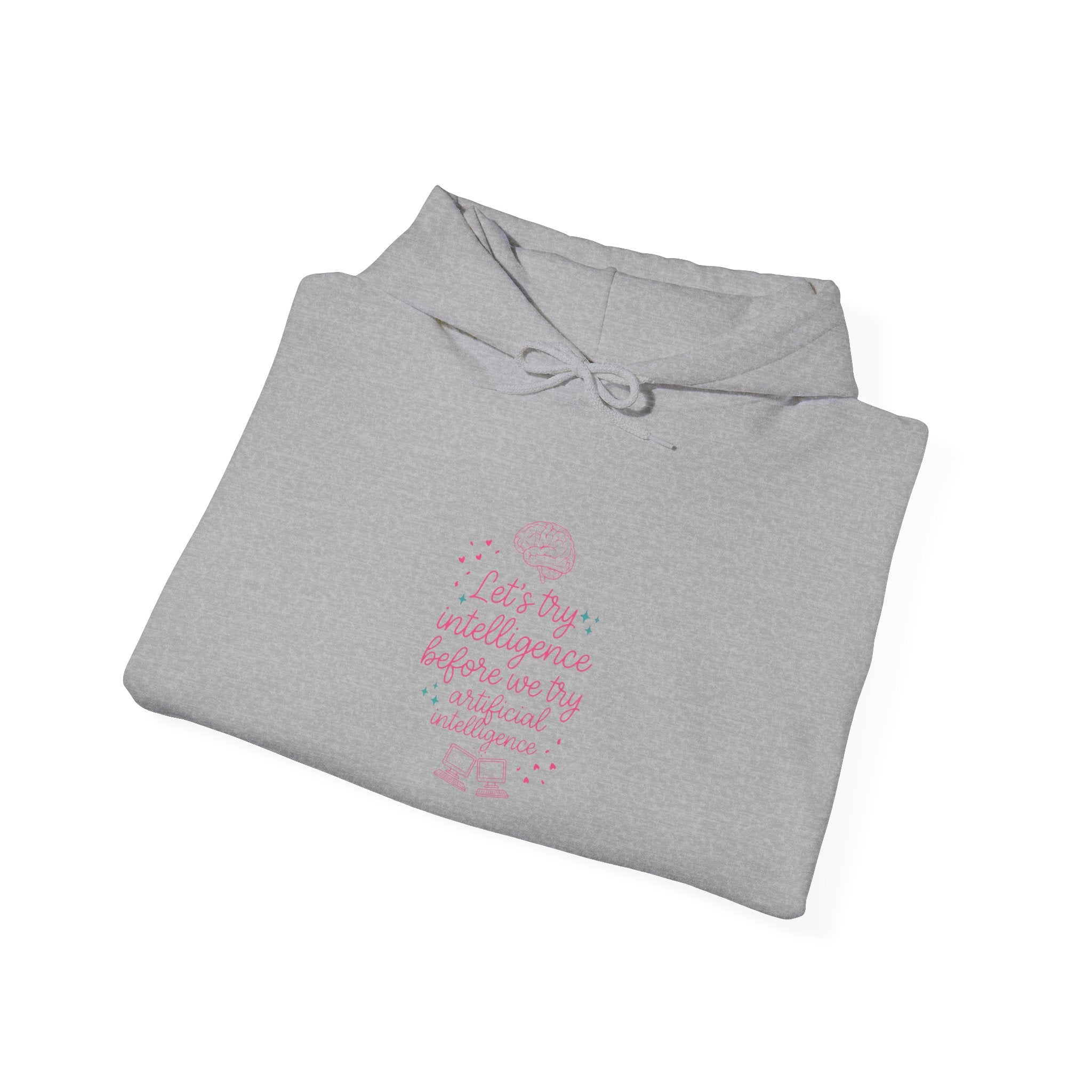 Brainy try intelligence Unisex Heavy Blend™ Hooded Sweatshirt