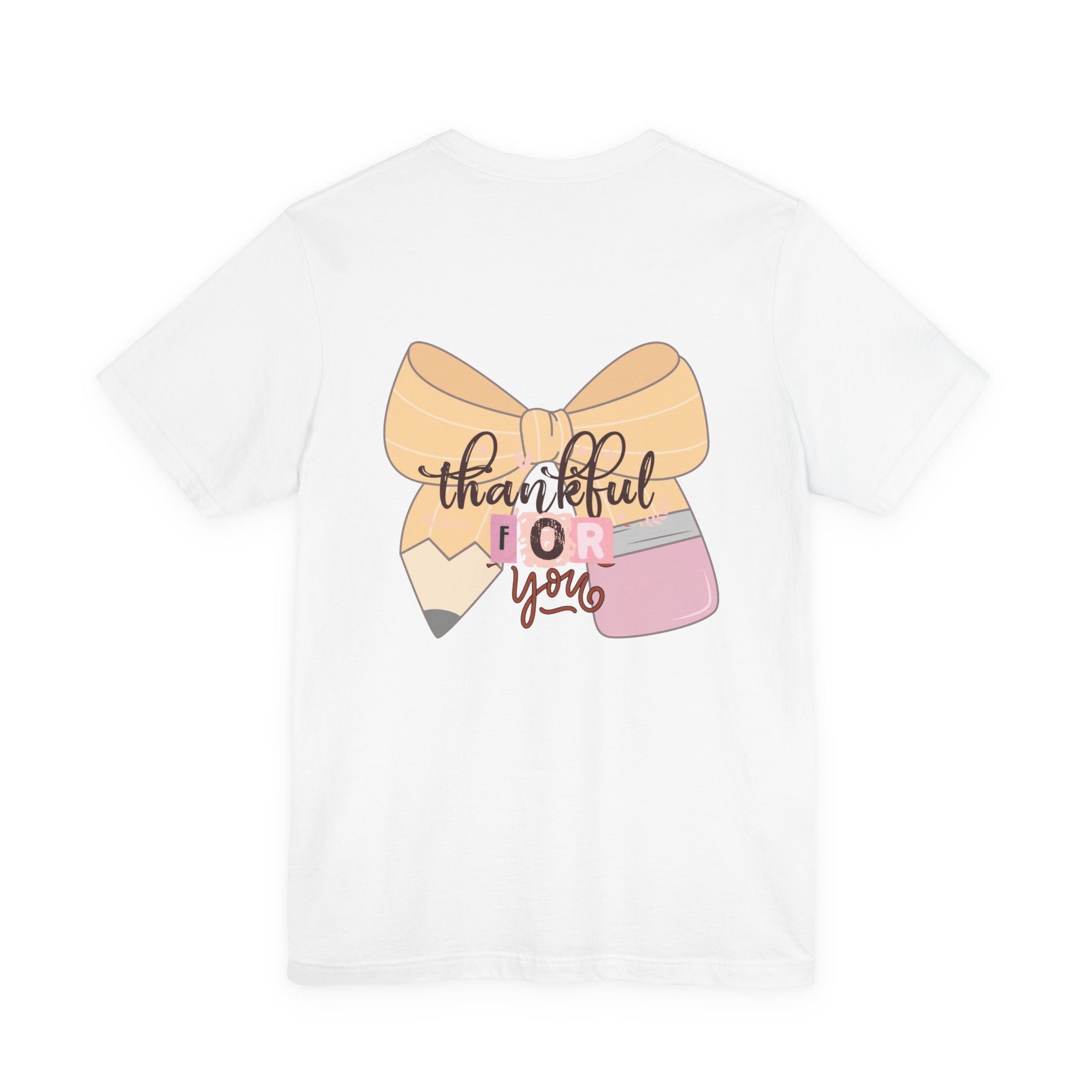 Thankful For You Pencil Bow Tee