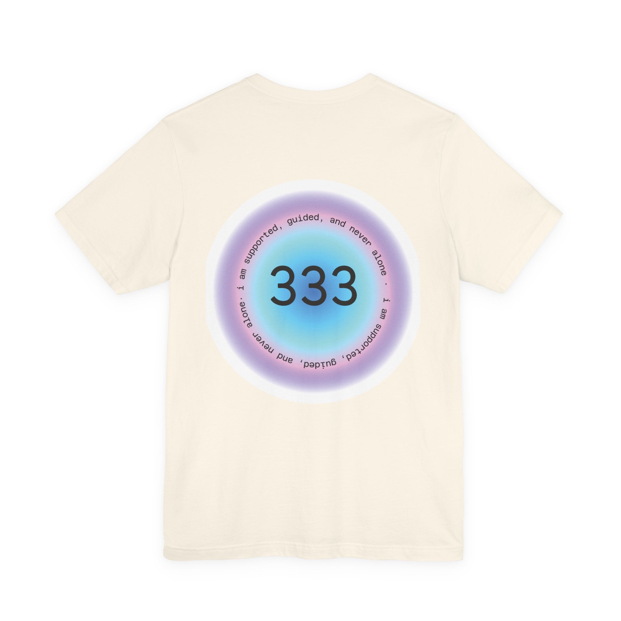 333 Angel Number T‑Shirt — Spiritual Numerology Tee with Guided, Loved, Protected Message