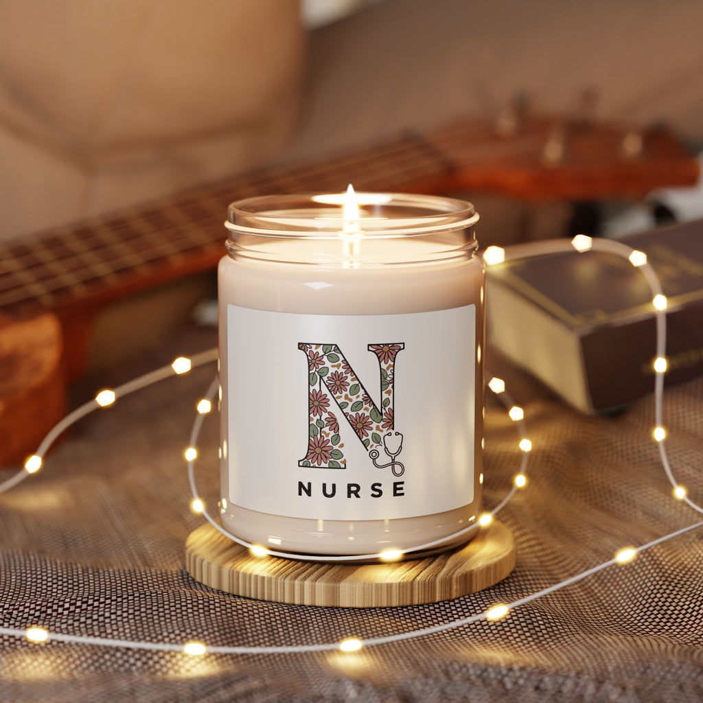 Floral N Nurse Candle | Soy Jar Candle, Retro Floral Medical Design