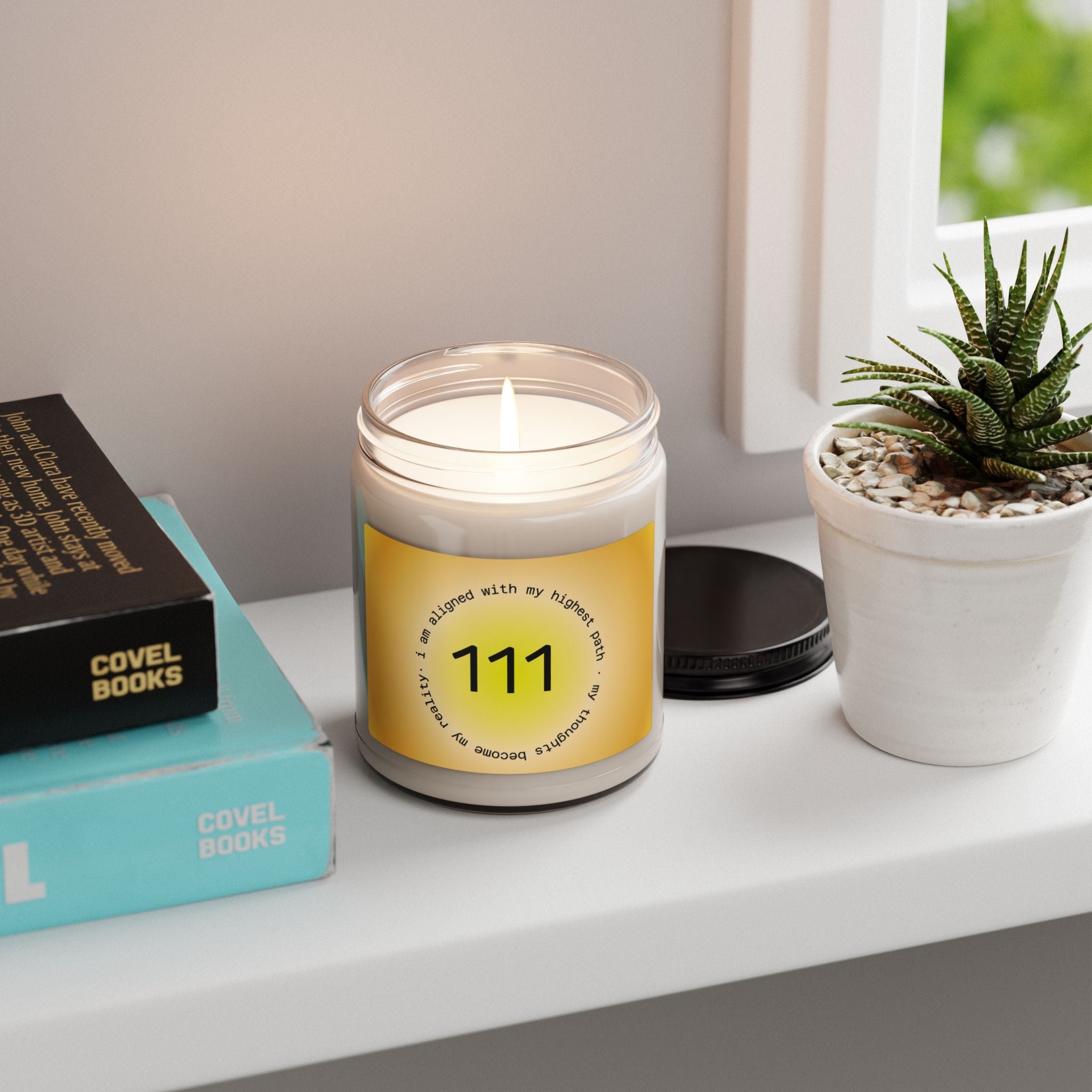 111 Affirmation Soy Candle — 9oz Scented Jar for Meditation & Manifestation