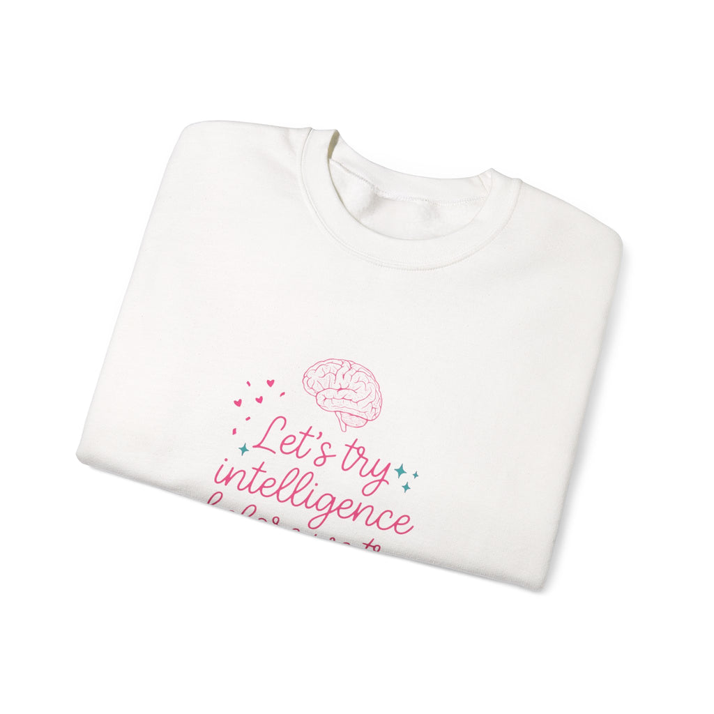 Brainy try intelligence Unisex Heavy Blend™ Crewneck Sweatshirt