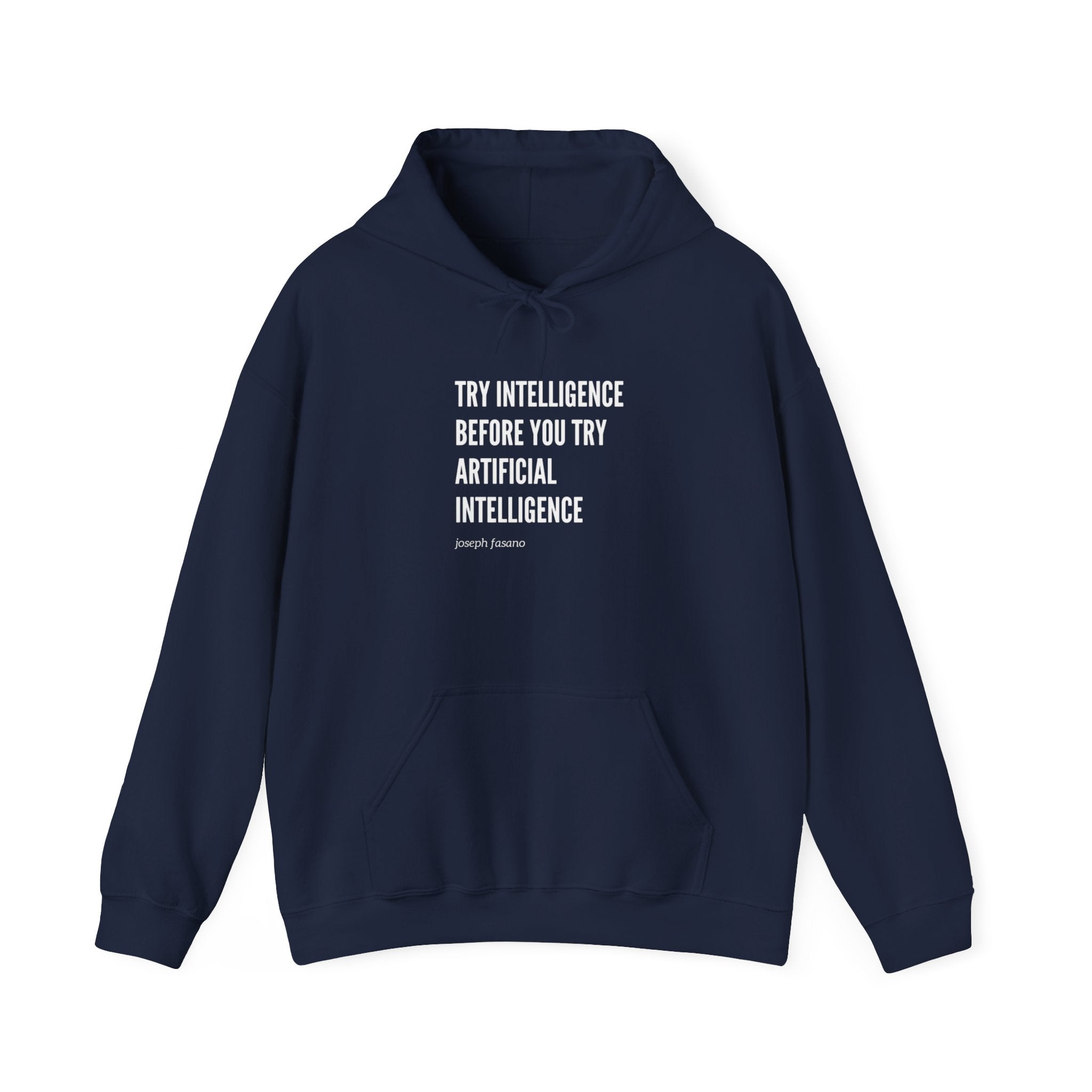 "try intelligence" hoodie