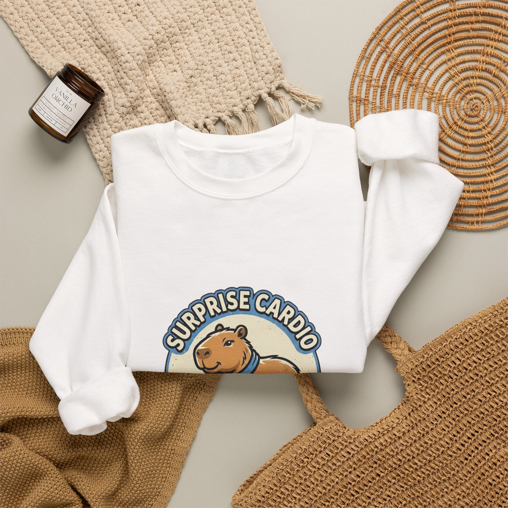 Surprise Cardio Dog Crewneck Sweatshirt | Soccer Fan Match-Day Colors