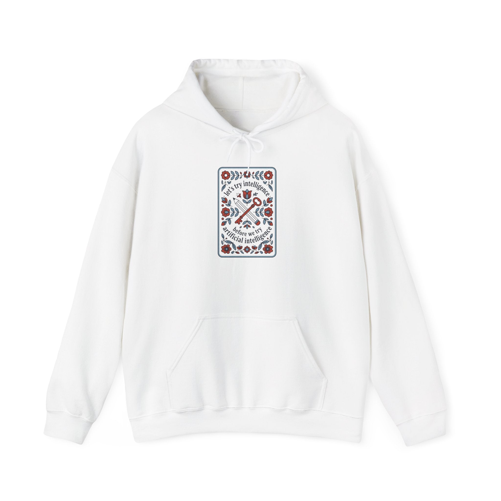 Floral try intelligence Unisex Heavy Blend™ Hooded Sweatshirt