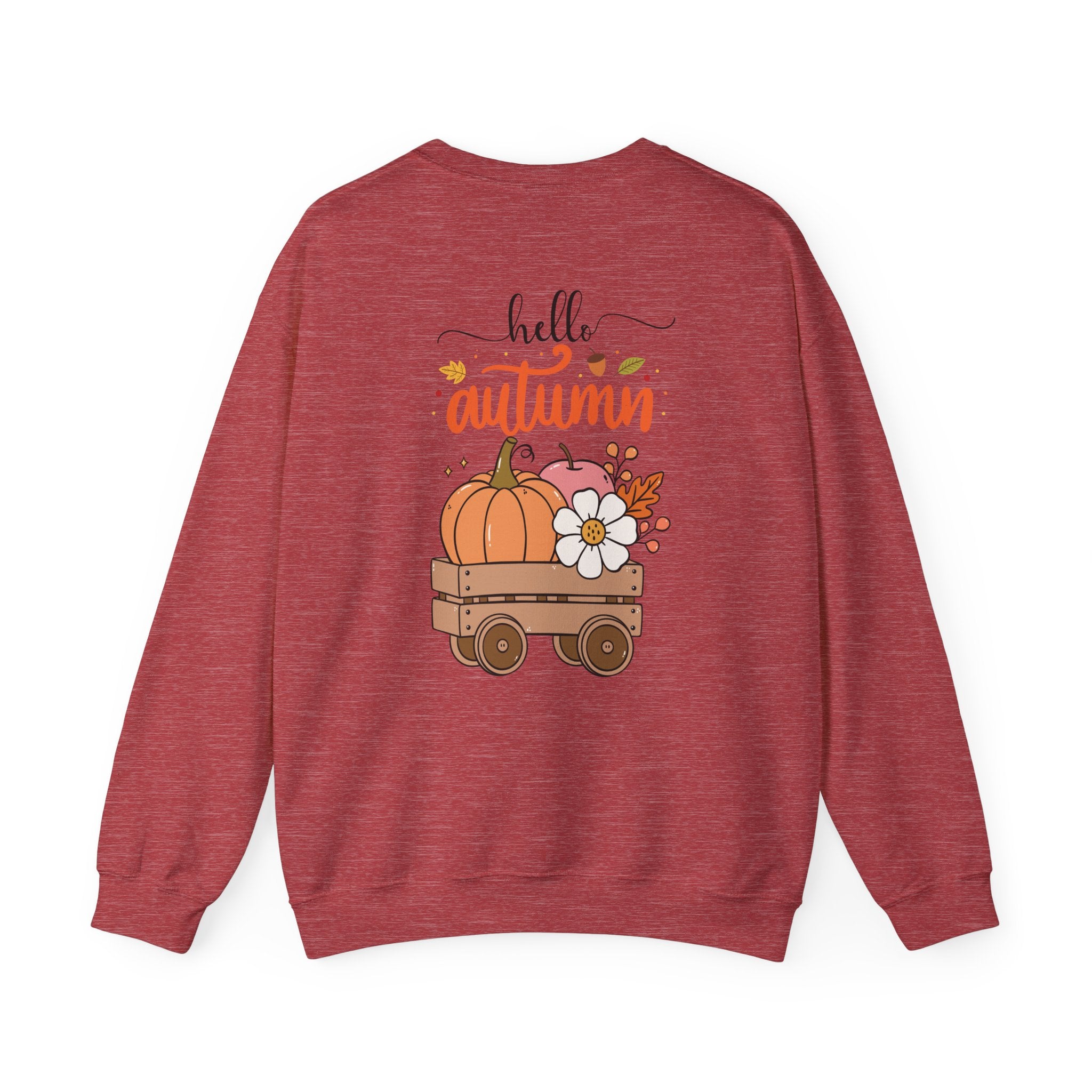 Hello Autumn Sweatshirt — Pumpkin Wagon Fall Crewneck
