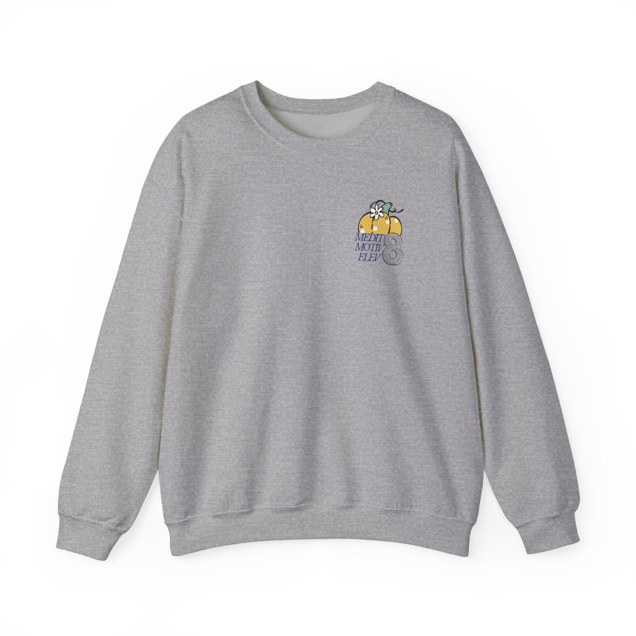 Hello Pumpkin Crewneck Sweatshirt — Cute Stacked Pumpkins Fall Sweater