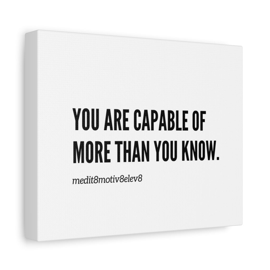 Motivational Canvas Wall Art – "You Are Capable of More Than You Know"