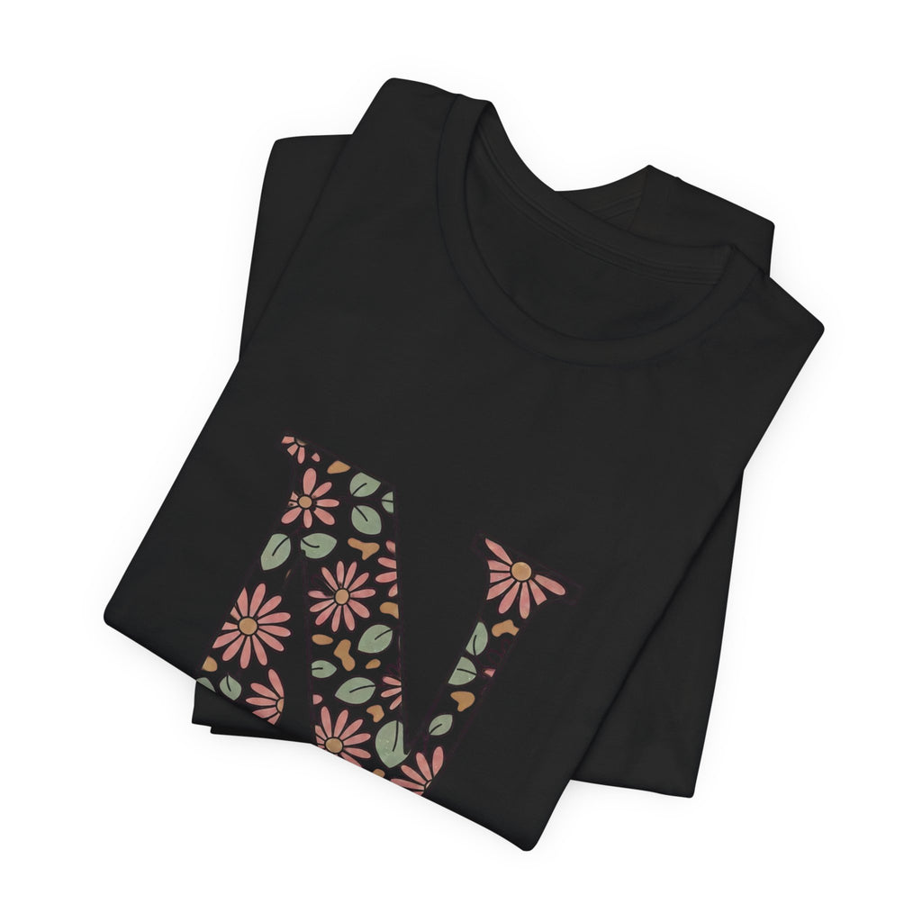 Floral N Nurse Tee | Retro Vacation Vibe, Floral Lettering Nurse T-Shirt