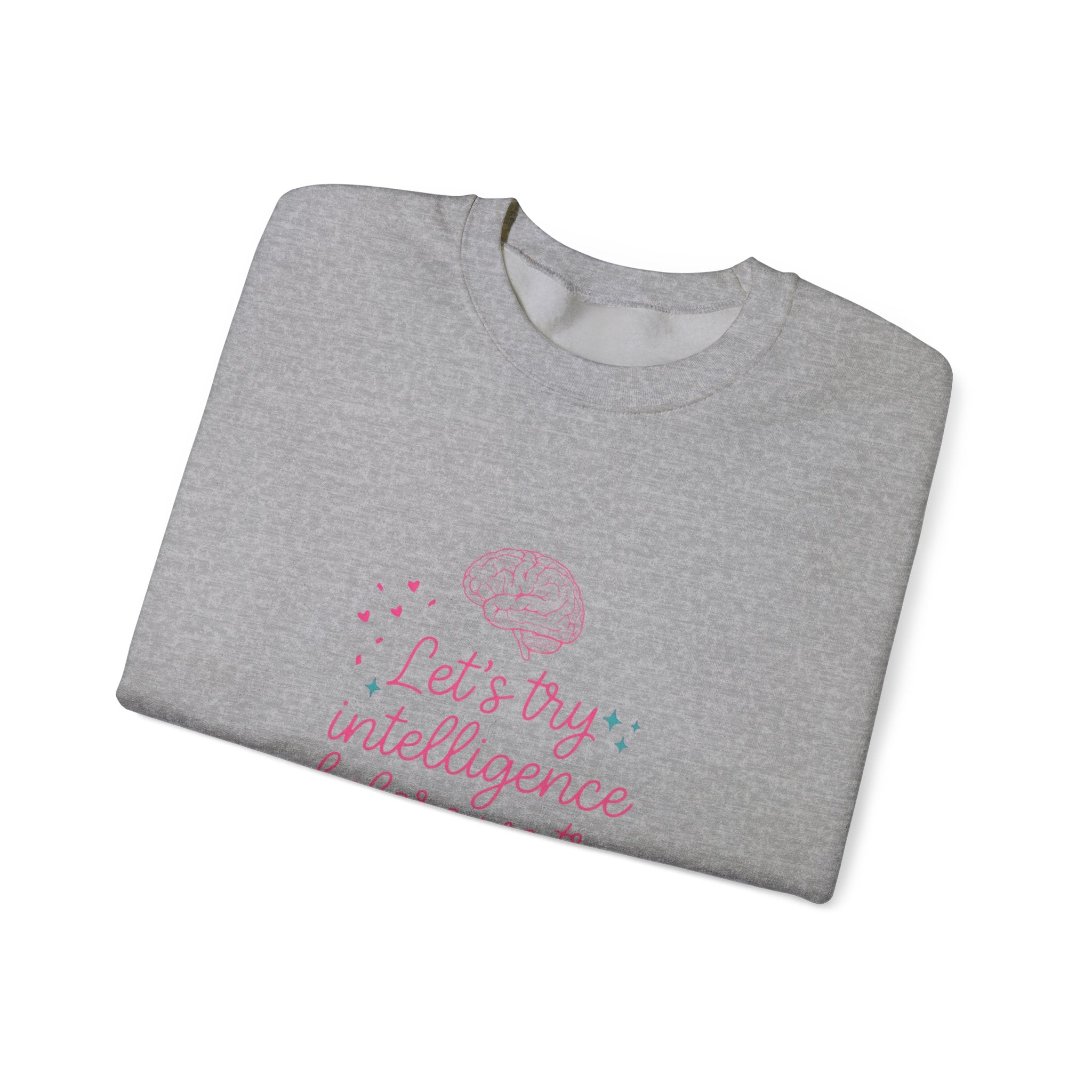 Brainy try intelligence Unisex Heavy Blend™ Crewneck Sweatshirt