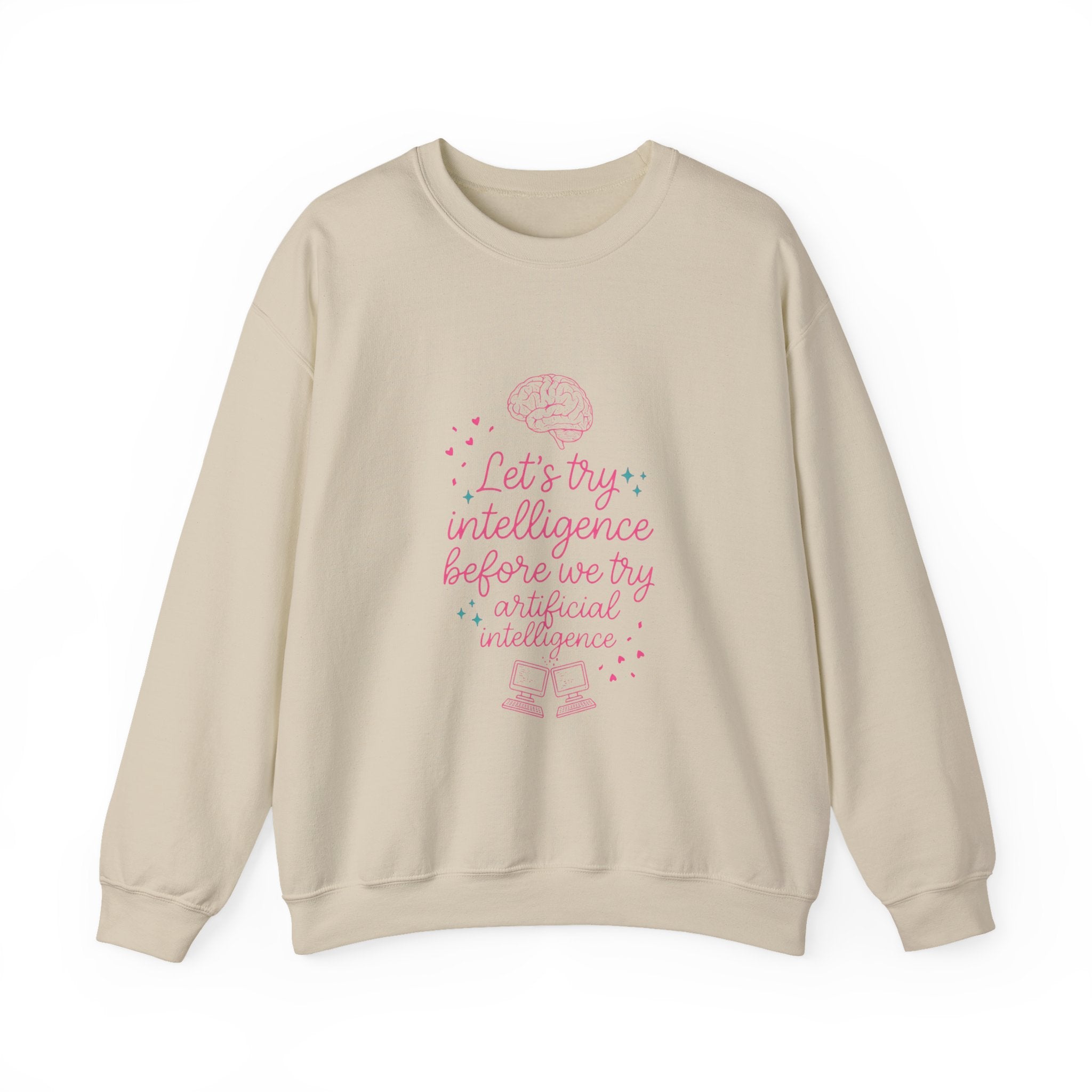 Brainy try intelligence Unisex Heavy Blend™ Crewneck Sweatshirt