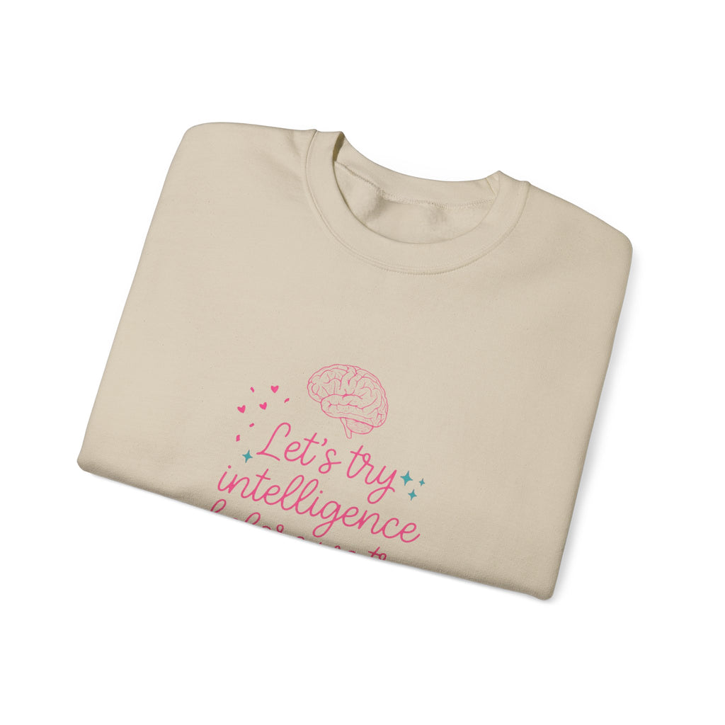 Brainy try intelligence Unisex Heavy Blend™ Crewneck Sweatshirt