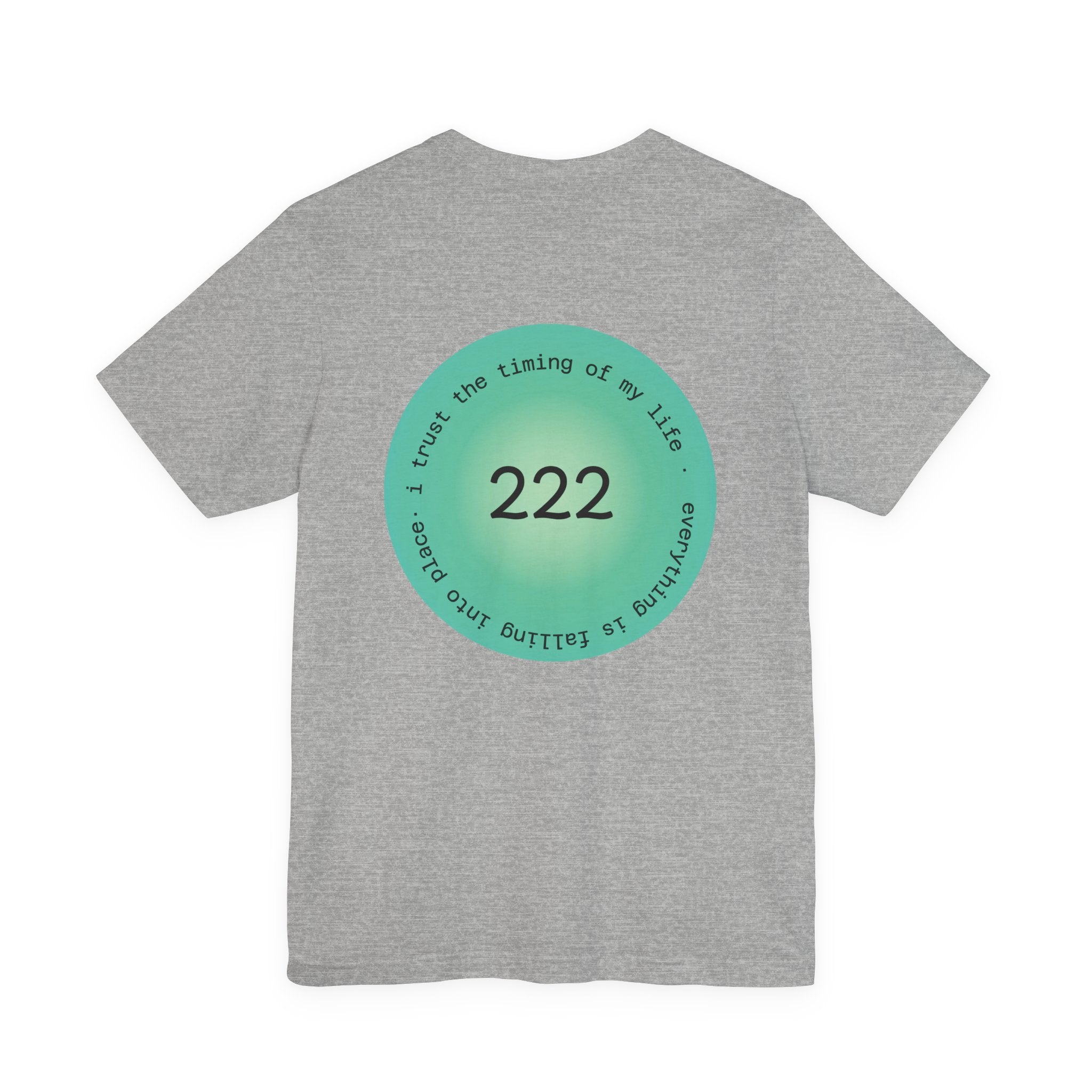 222 Angel Number T‑Shirt — Trust the Timing of My Life Spiritual Tee