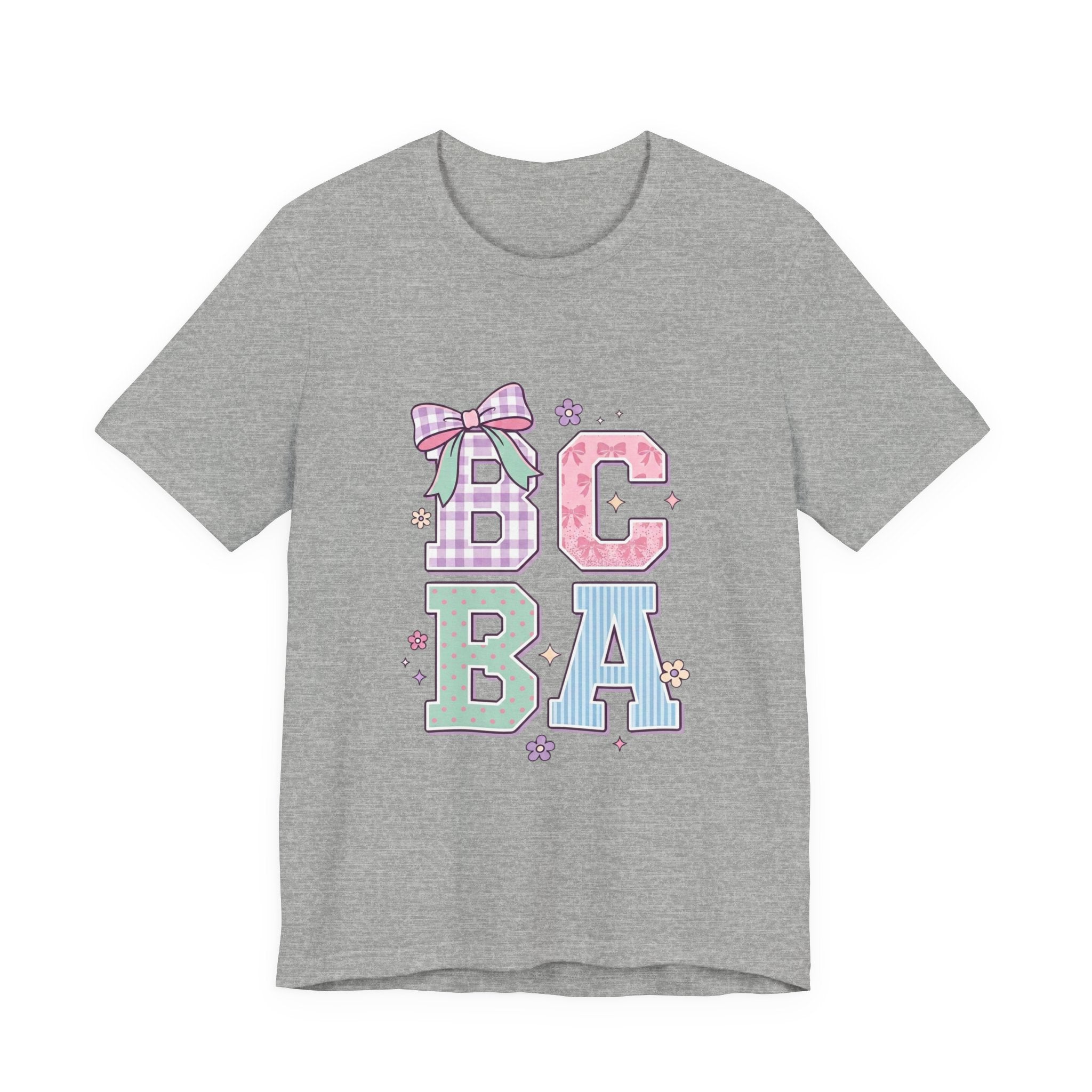 BCBA Pastel Plaid Bow Graphic Tee
