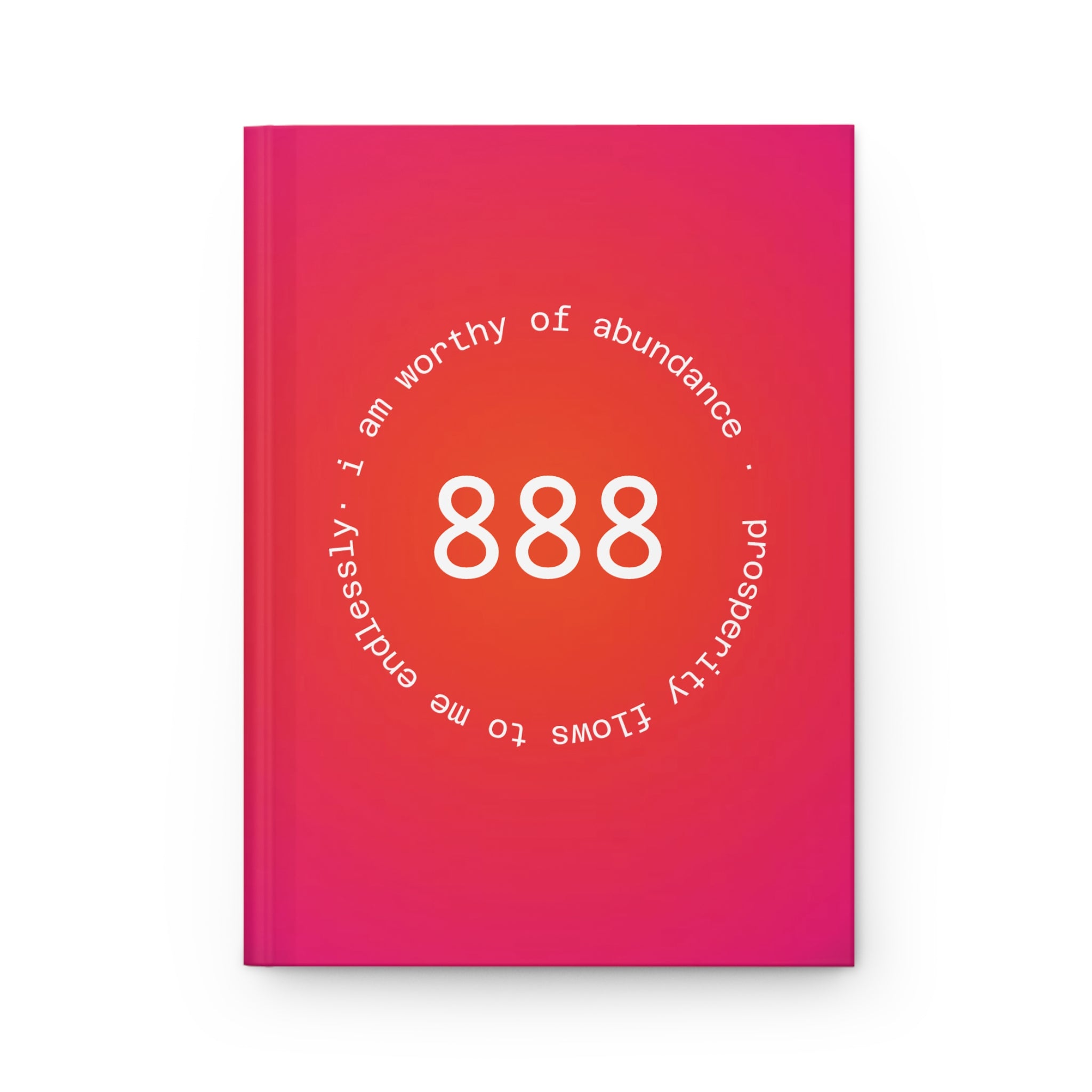 888 Abundance Journal — Hardcover Matte Gratitude & Prosperity Notebook