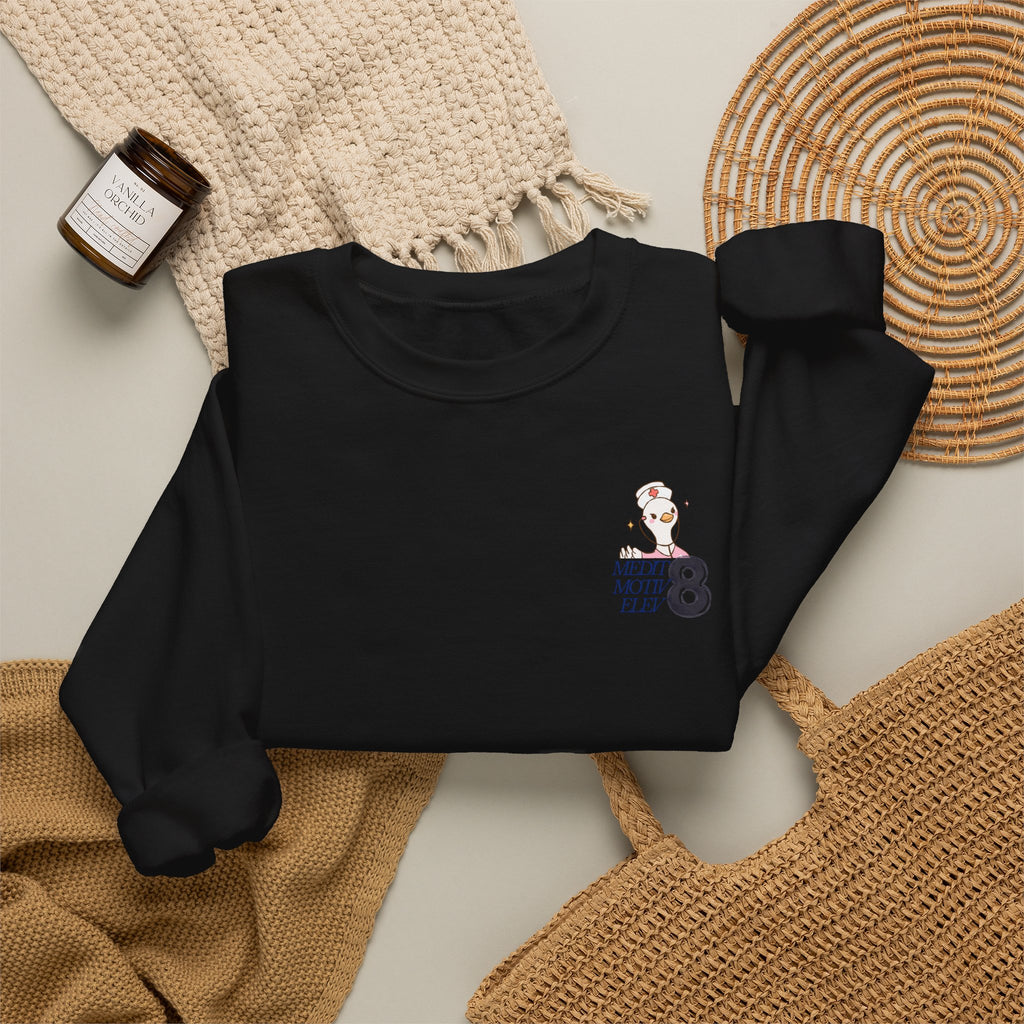 Future Nurse Crewneck Sweatshirt — Cute Pink Nurse Duck Design