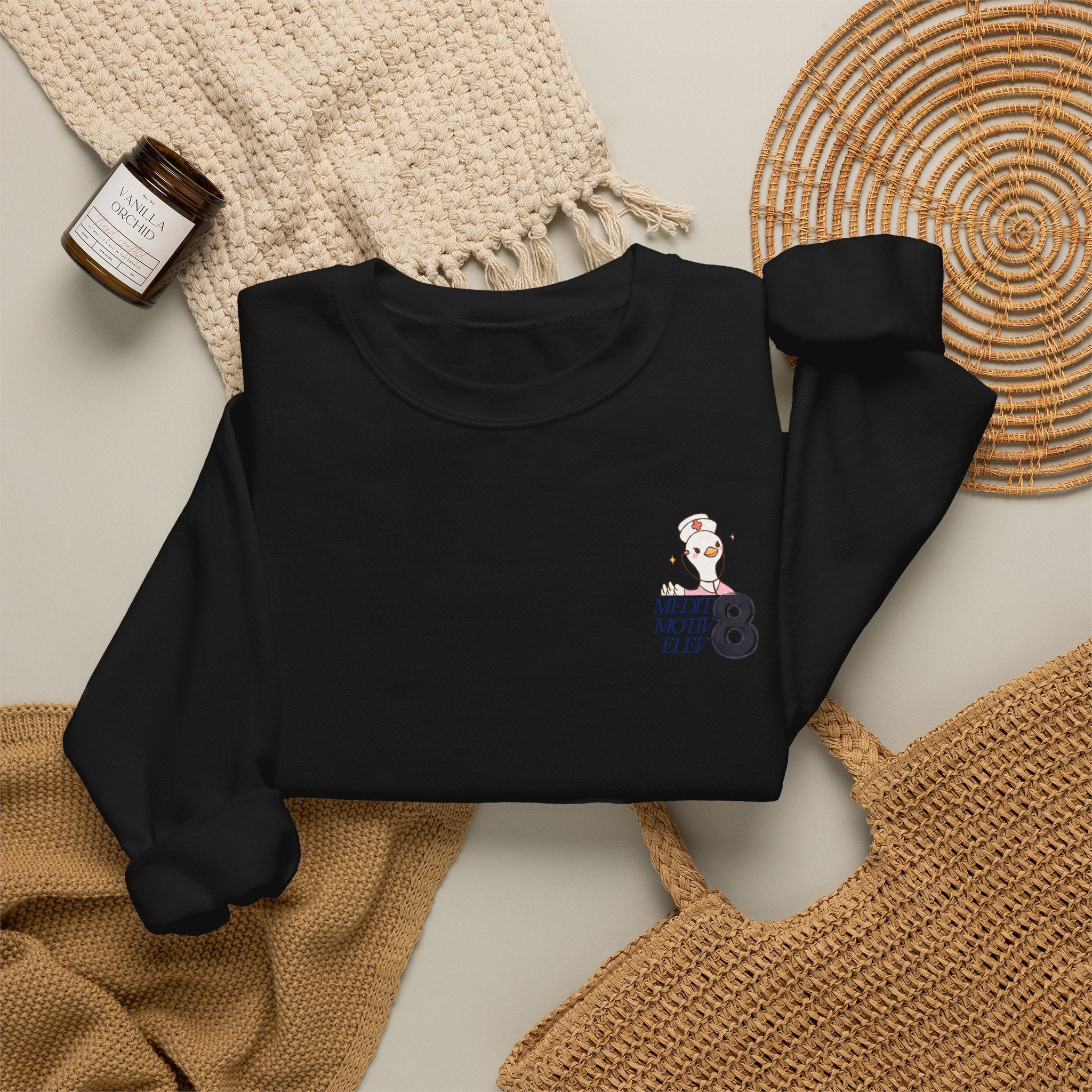Future Nurse Crewneck Sweatshirt — Cute Pink Nurse Duck Design