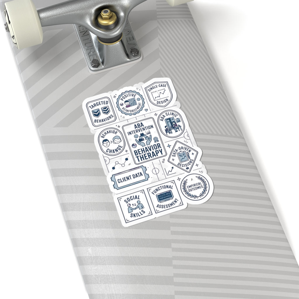 ABA Behavior Therapy Sticker Sheet — Kiss-Cut Therapeutic Icons for Clinicians & Students