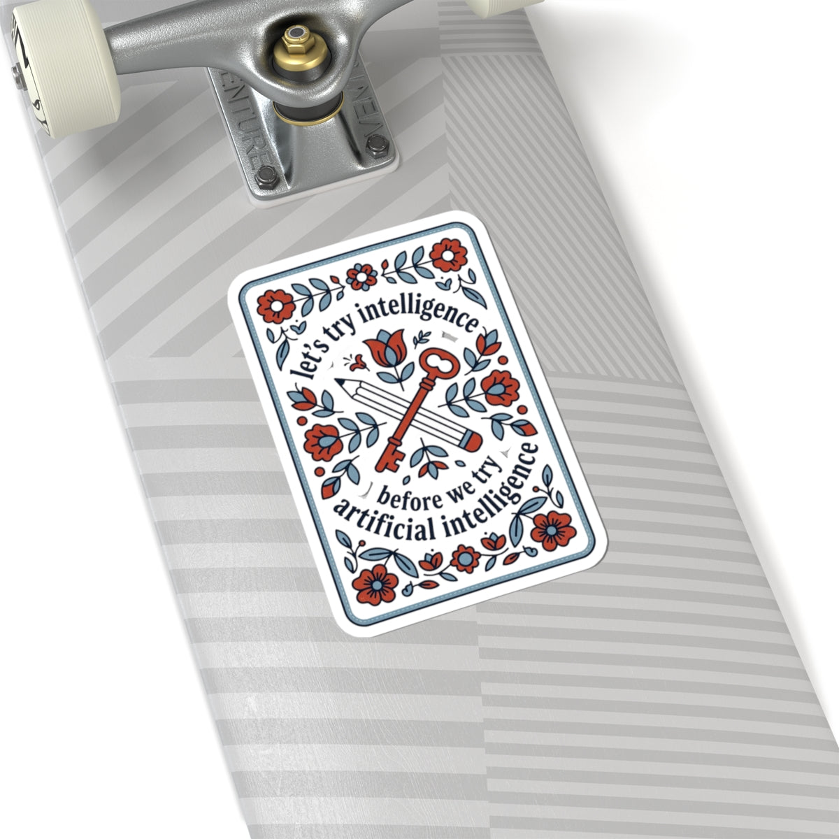 Floral try intelligence Kiss-Cut Stickers