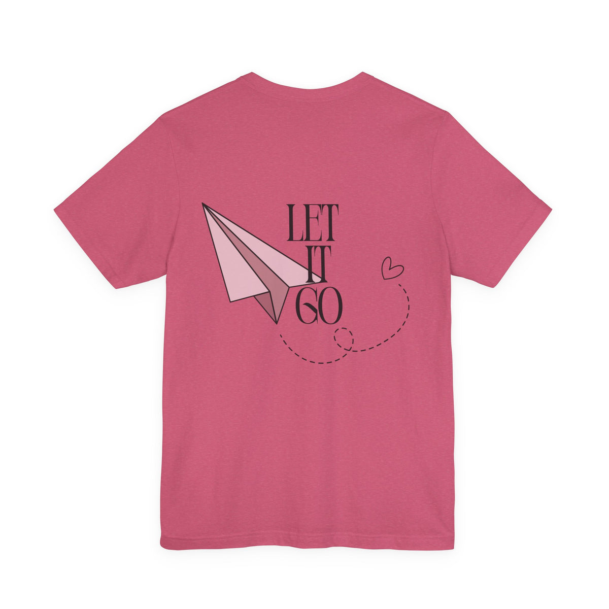 Let It Go Tee — Pink Paper Airplane Graphic T-Shirt