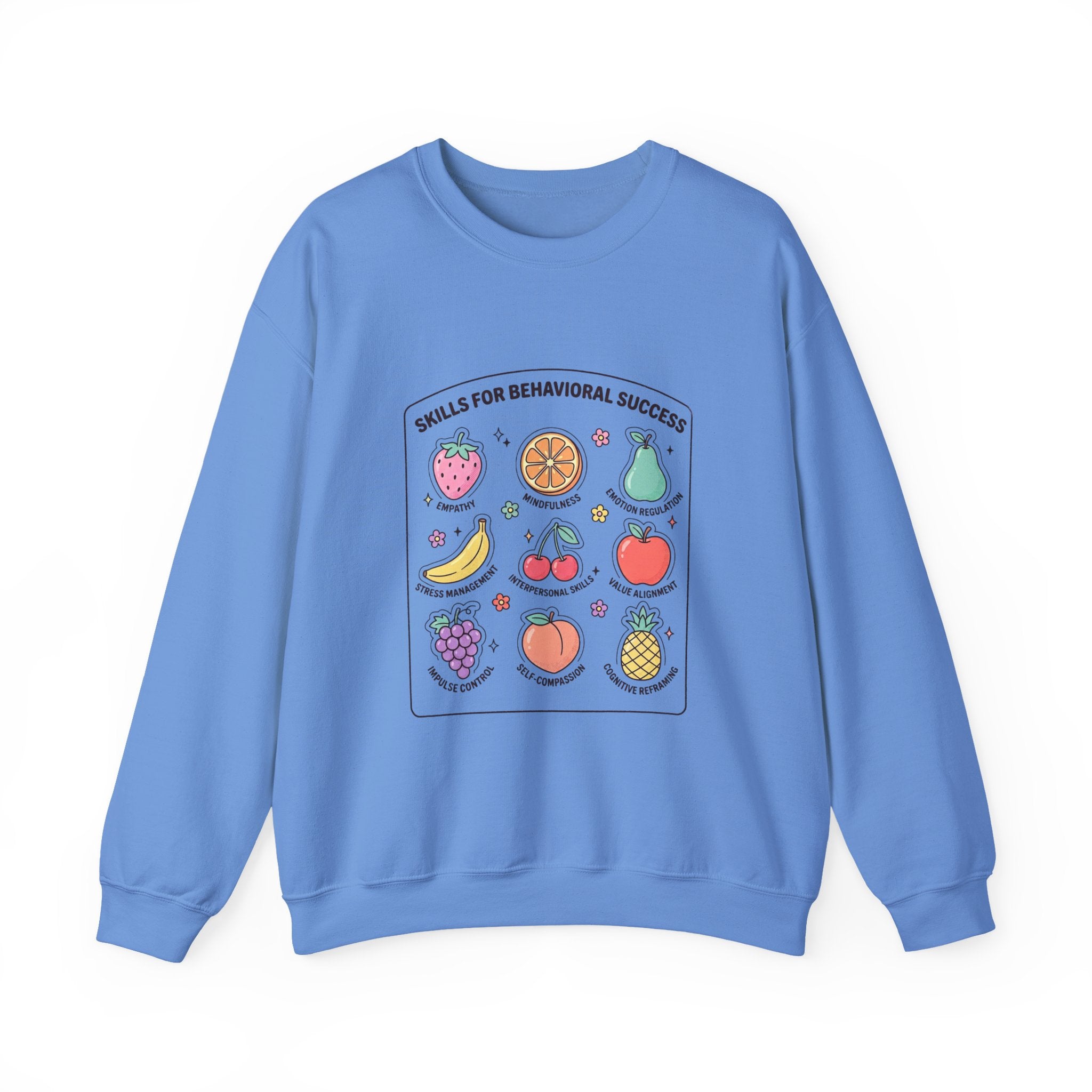 Behavior Skills for Success" ABA Pullover | Fruit-Themed Behavior Therapy Pullover for RBTs, BCBAs, Teachers & Daycare Providers