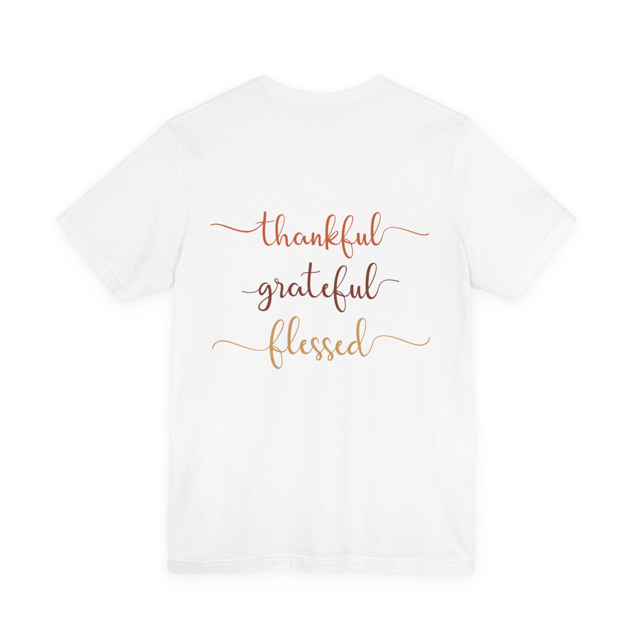 Thankful Grateful Blessed Tee — Autumn Bow Fall Thanksgiving Shirt