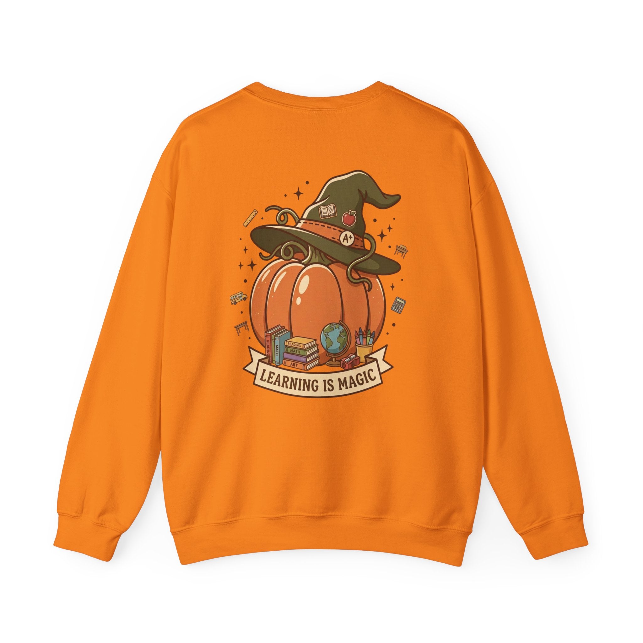 Learning Is Magic Pumpkin Sweatshirt | Fall Halloween Teacher Cozy