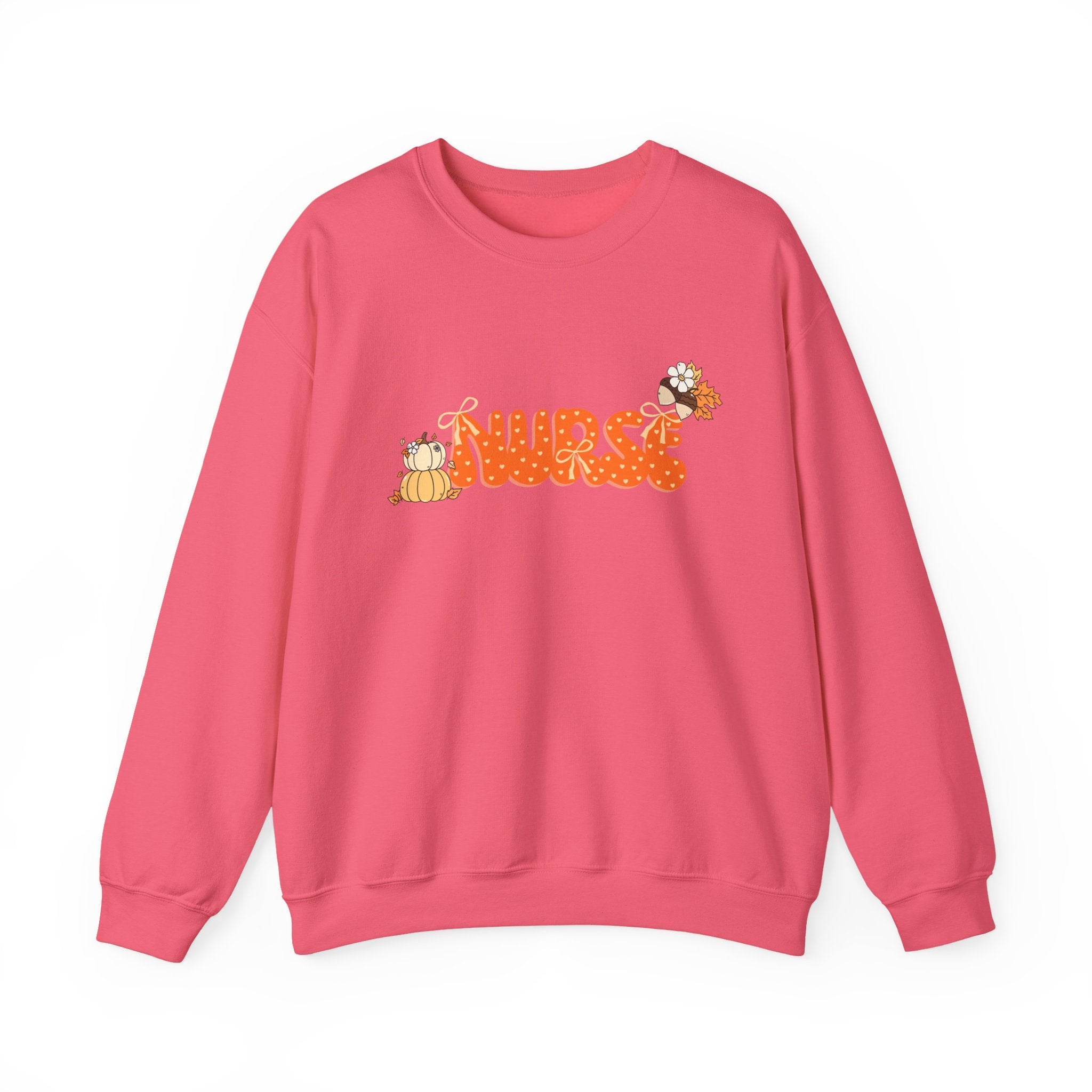 Nurse Halloween Crewneck Sweatshirt — Pumpkin & Candy Cute Nurse Shirt