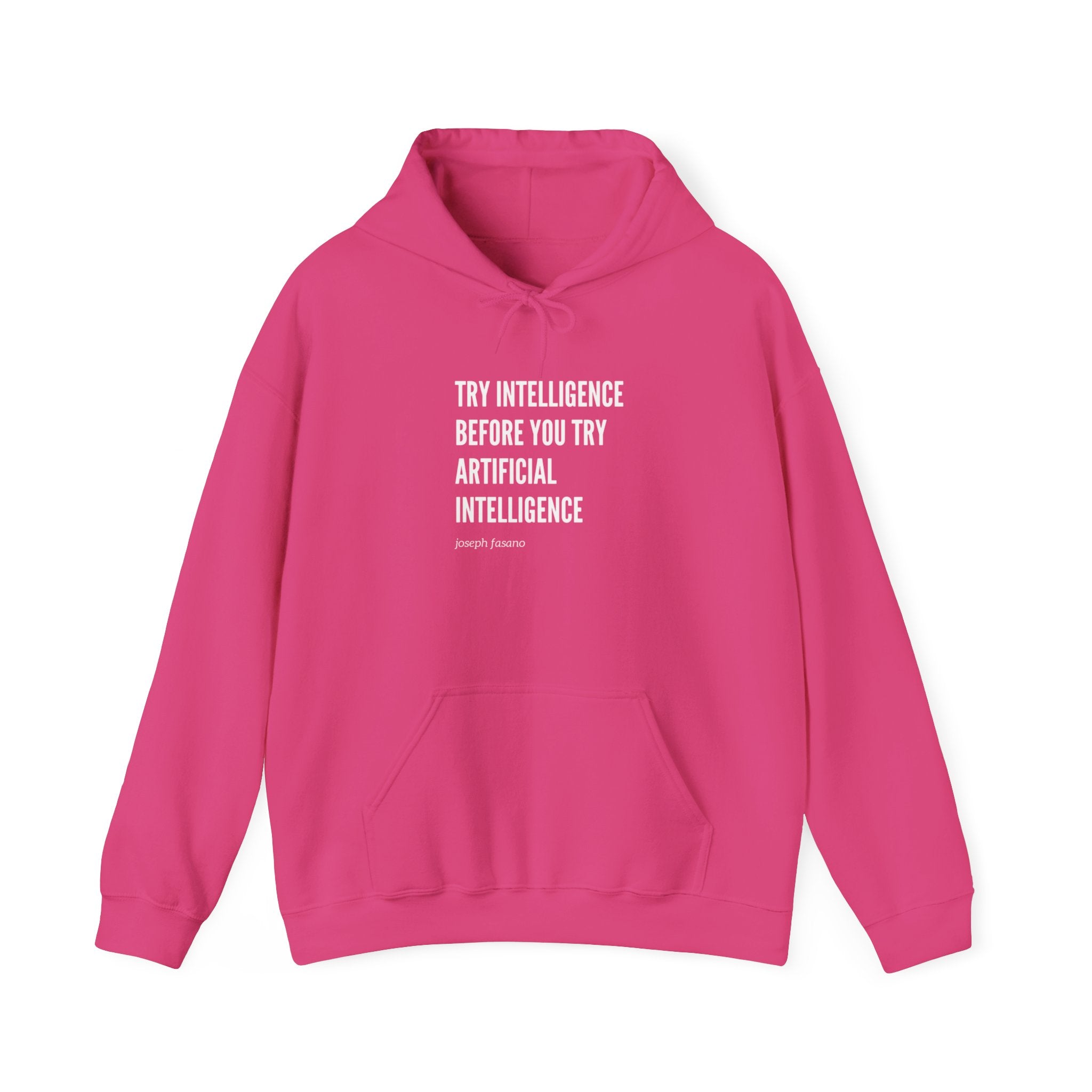 "try intelligence" hoodie