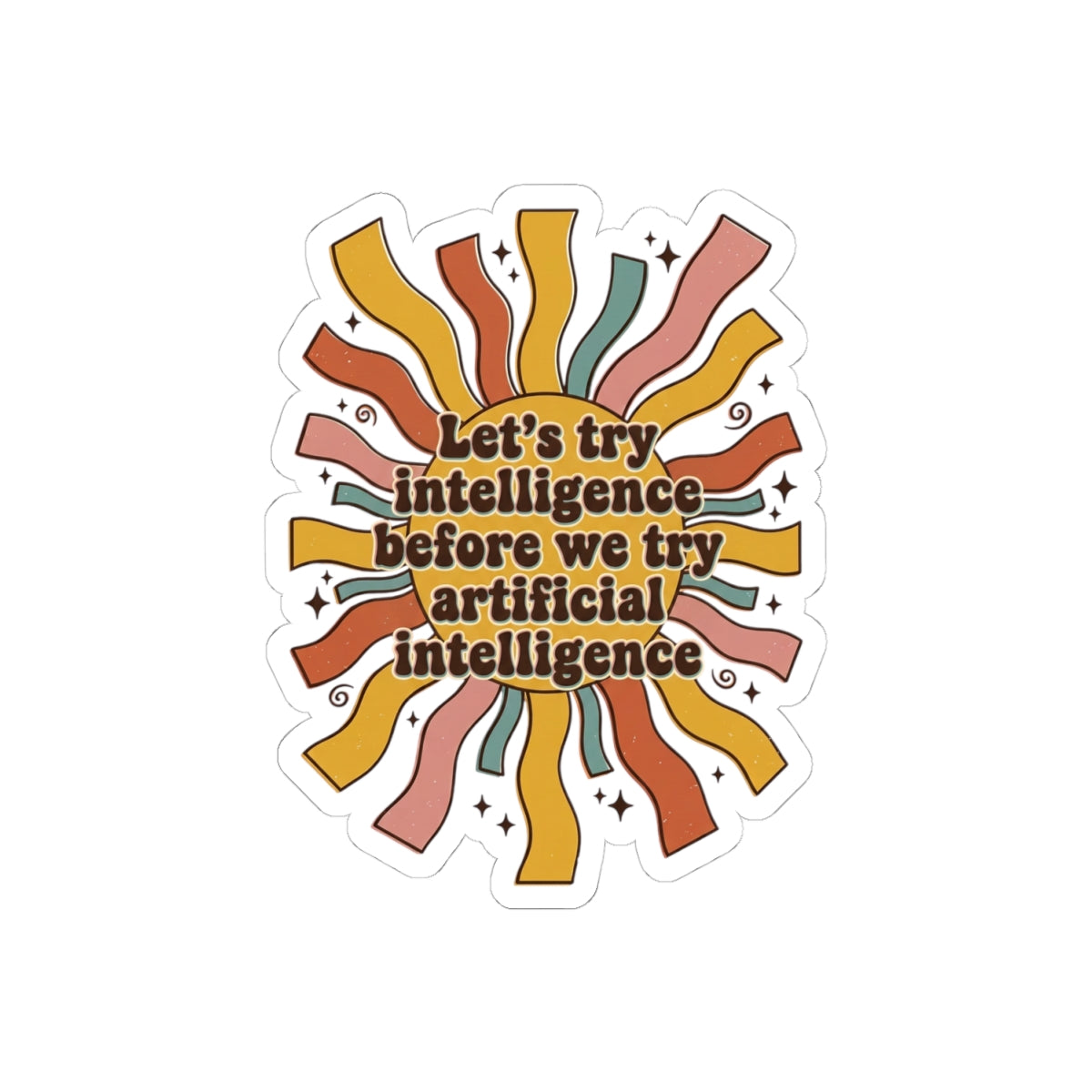 Groovy try intelligence Kiss-Cut Stickers