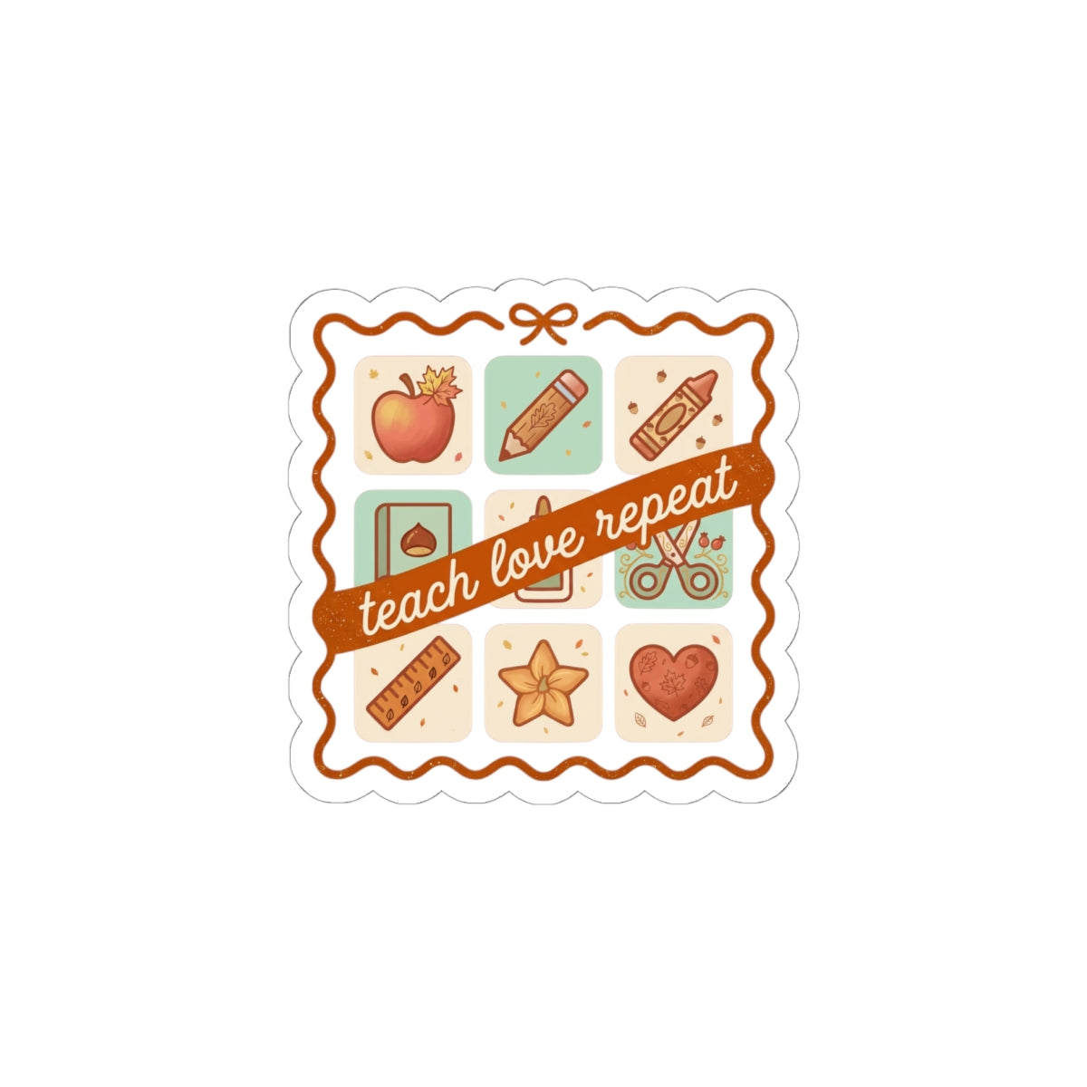 Teach Love Repeat Sticker | Back to School, Classroom Teacher Sticker