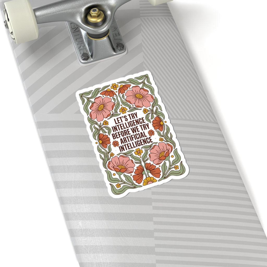 Flower try intelligence Kiss-Cut Stickers