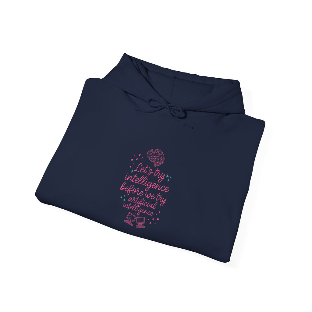 Brainy try intelligence Unisex Heavy Blend™ Hooded Sweatshirt
