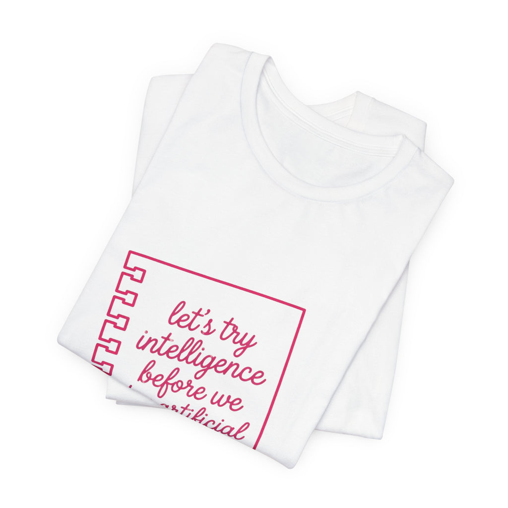 Notebook try intelligence Unisex Jersey Short Sleeve Tee