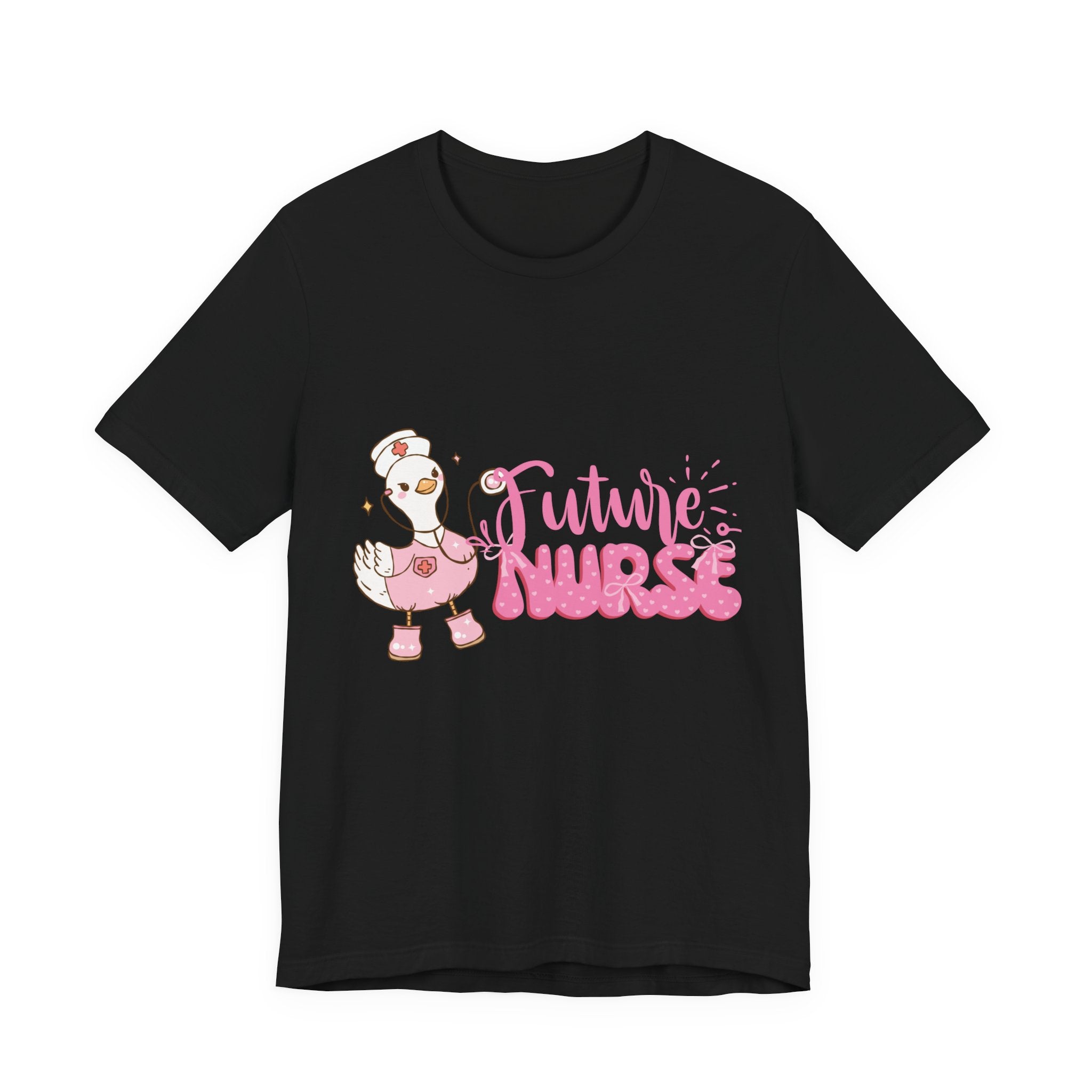 Future Nurse T‑Shirt — Cute Pink Nurse Duck Graphic Tee for Nursing Students