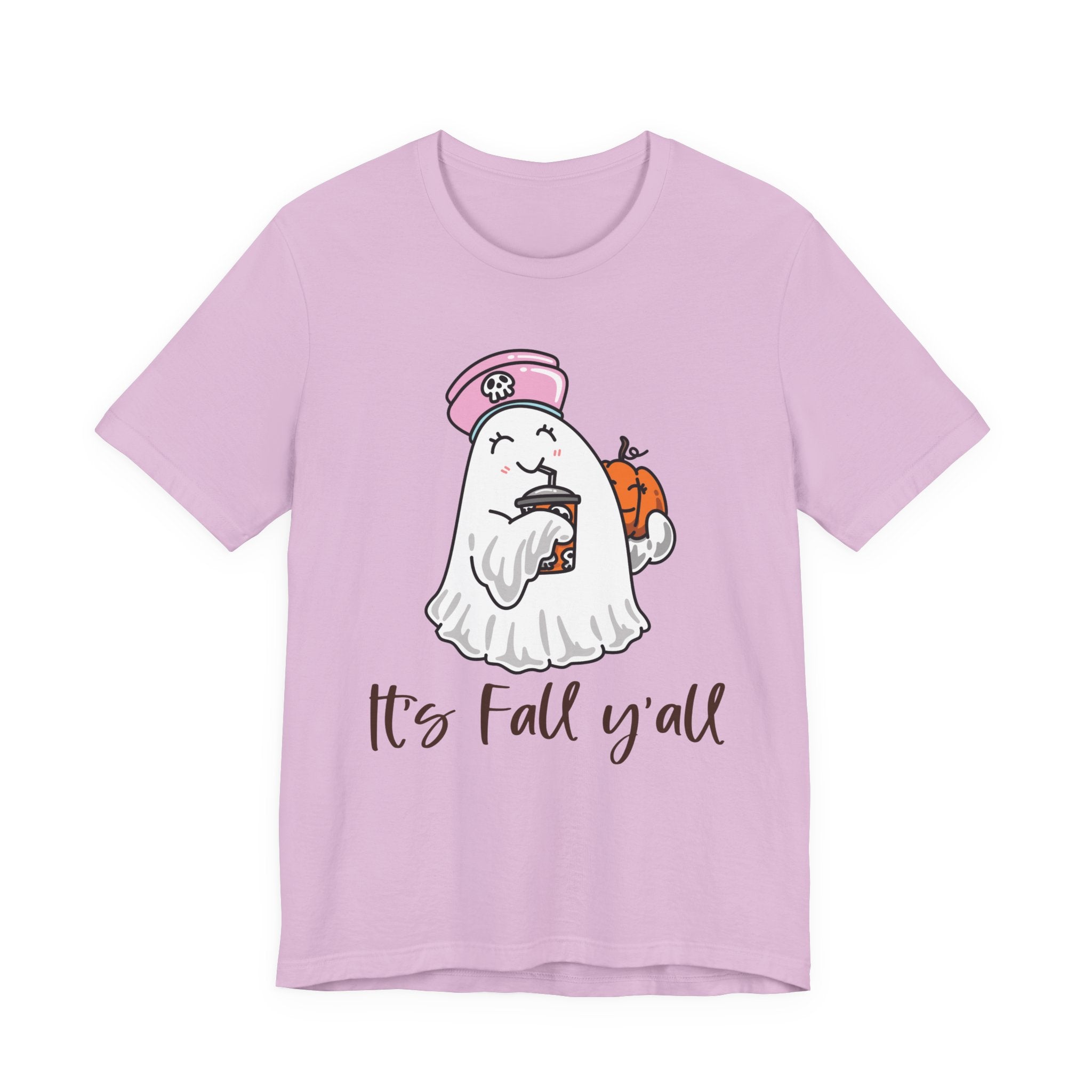 Fall Ghost Tee – "It's Fall y'all" Pumpkin Coffee Shirt