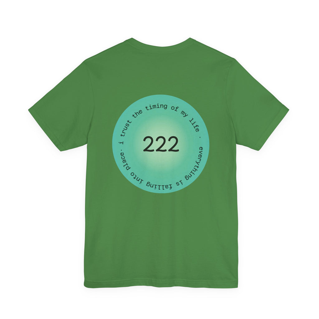 222 Angel Number T‑Shirt — Trust the Timing of My Life Spiritual Tee